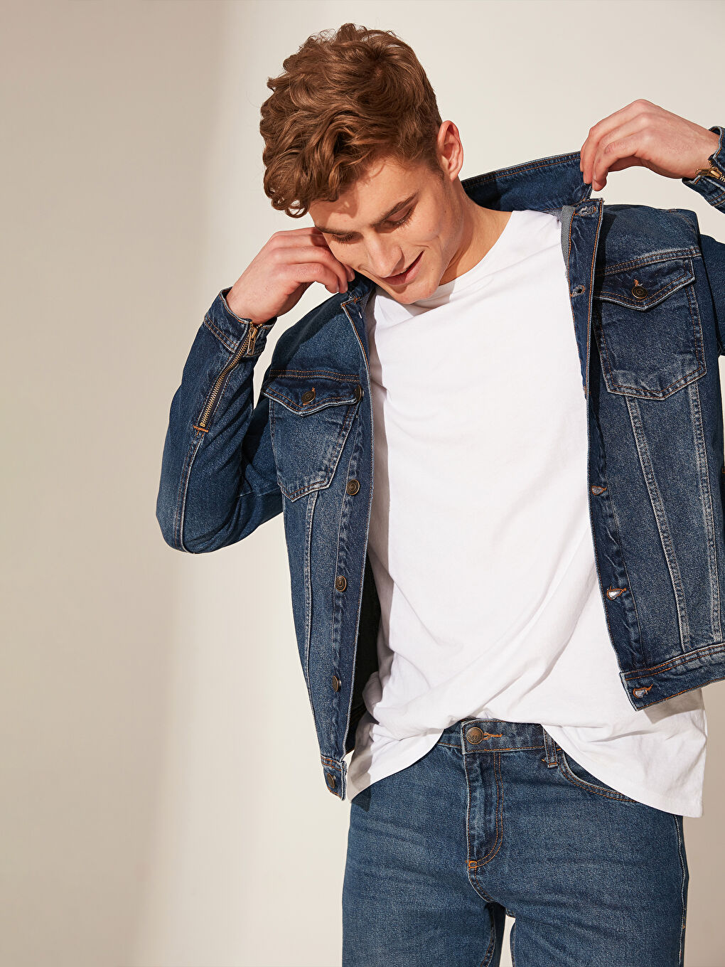 İndigo Erkek Jean Ceket-3