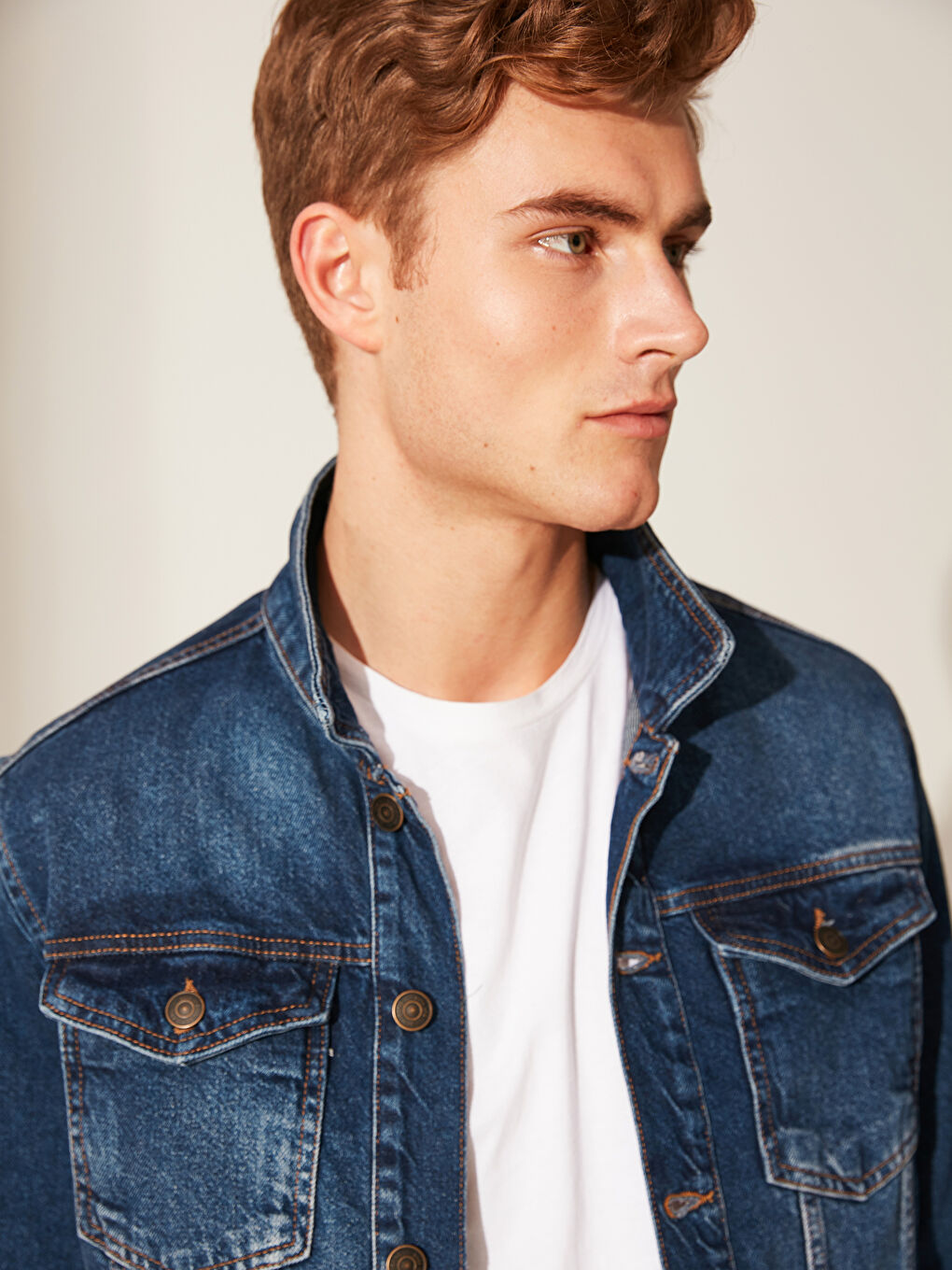 İndigo Erkek Jean Ceket-4