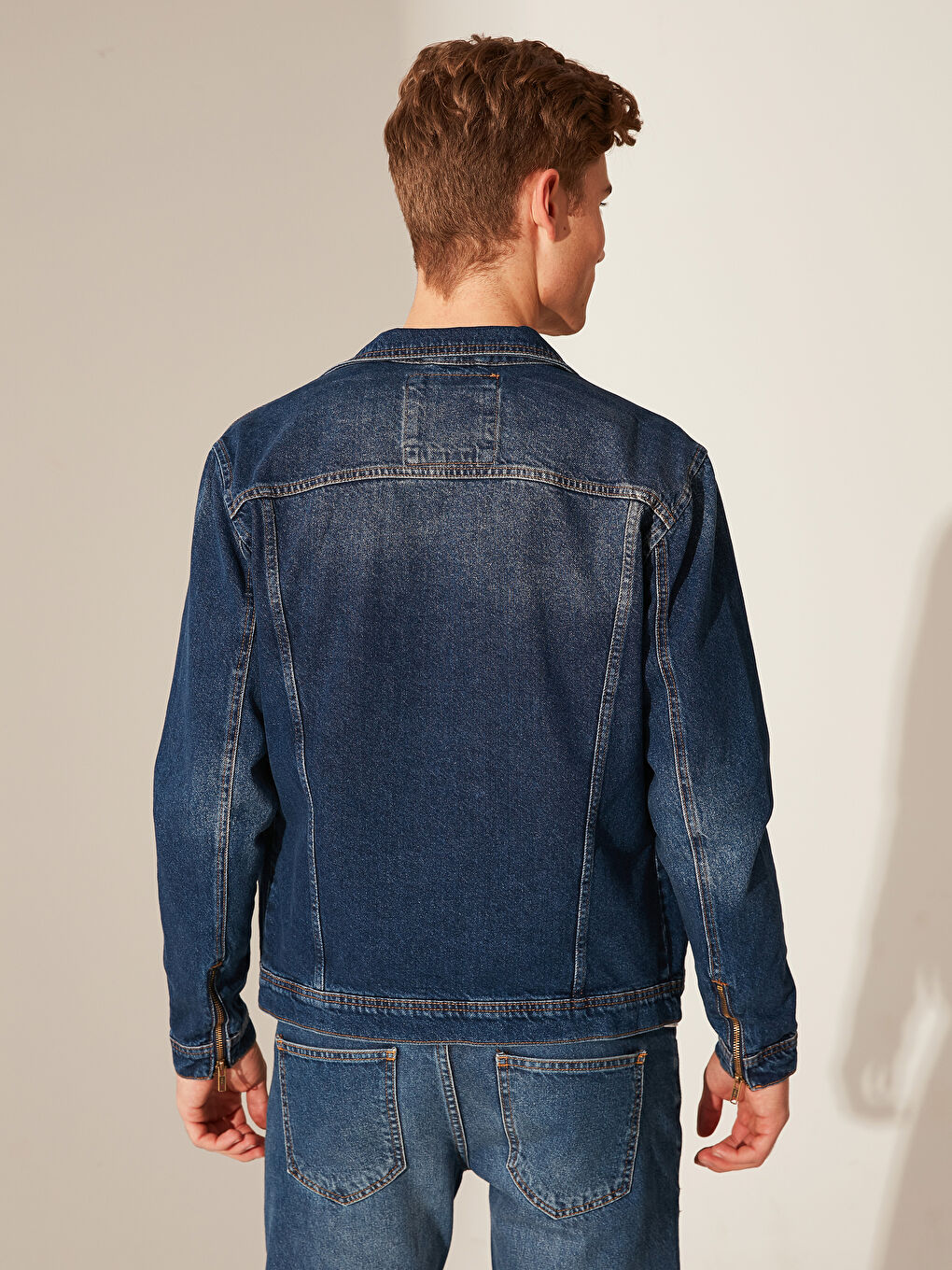 İndigo Erkek Jean Ceket-5