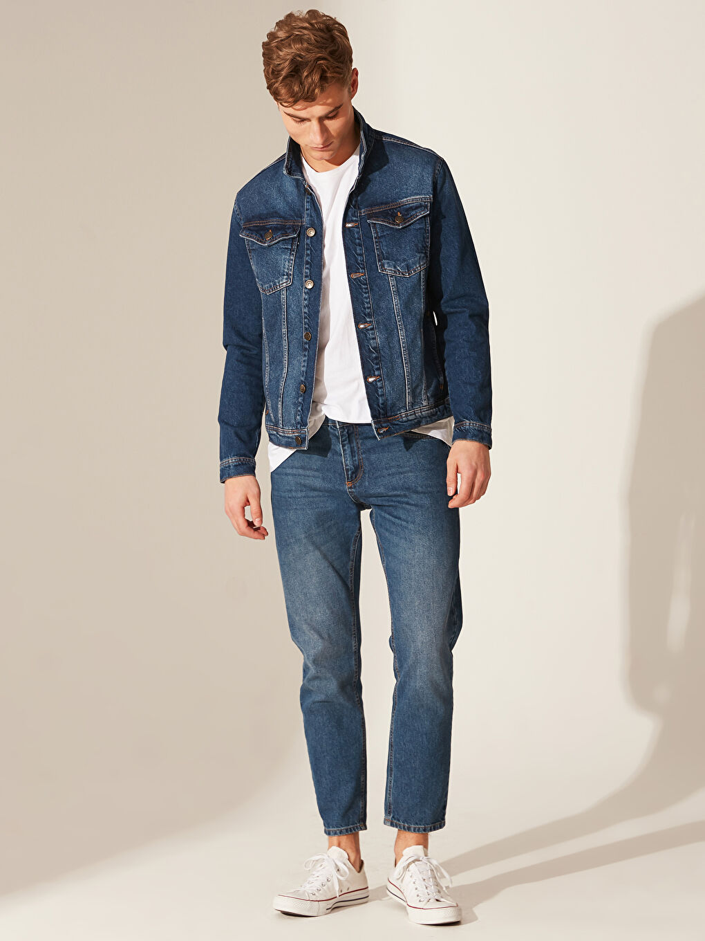 İndigo Erkek Jean Ceket-6