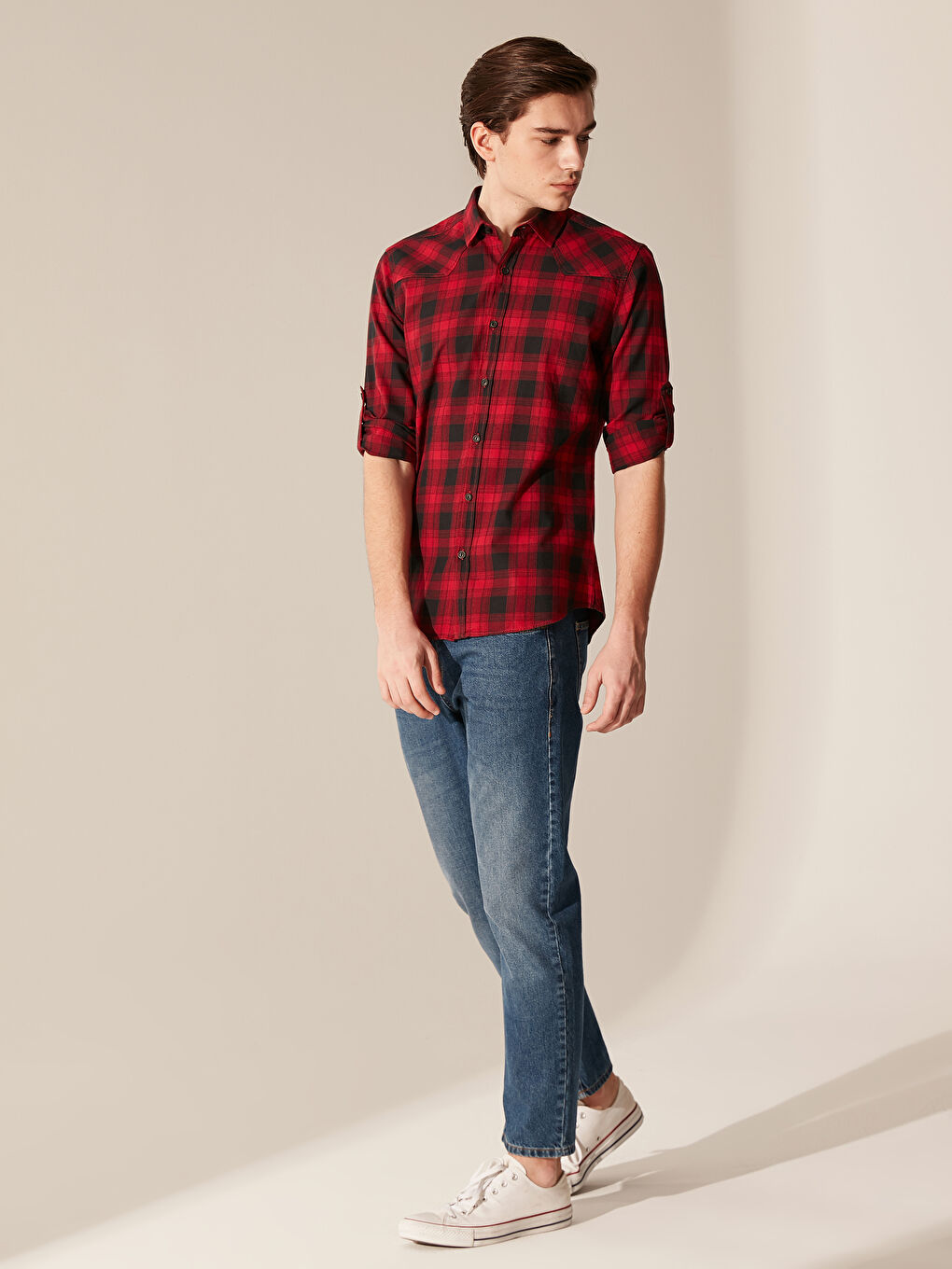 XSIDE Man RED Flannel Shirt -0S8489Z8-LPA