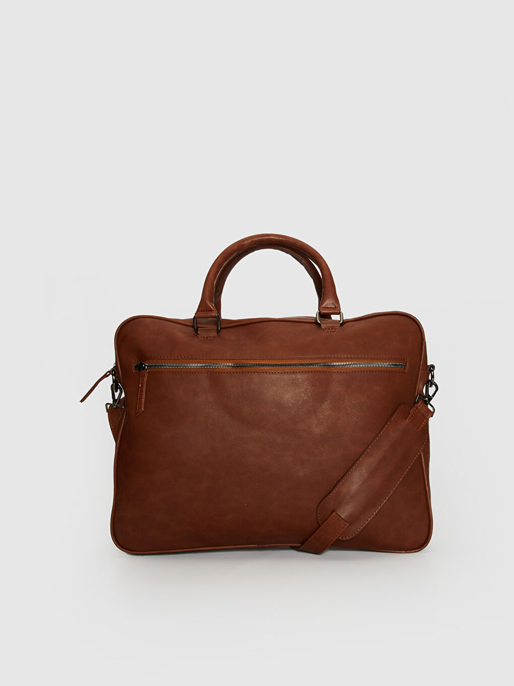 Kahverengi Deri Görünümlü Evrak Çantası