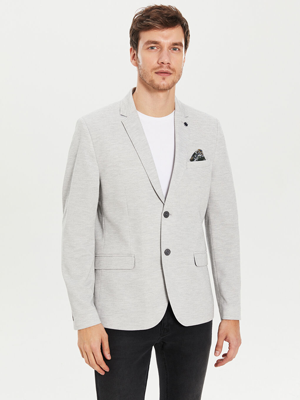 جاكيت بليزر رجالي رفيع بقصة ضيقة-1
