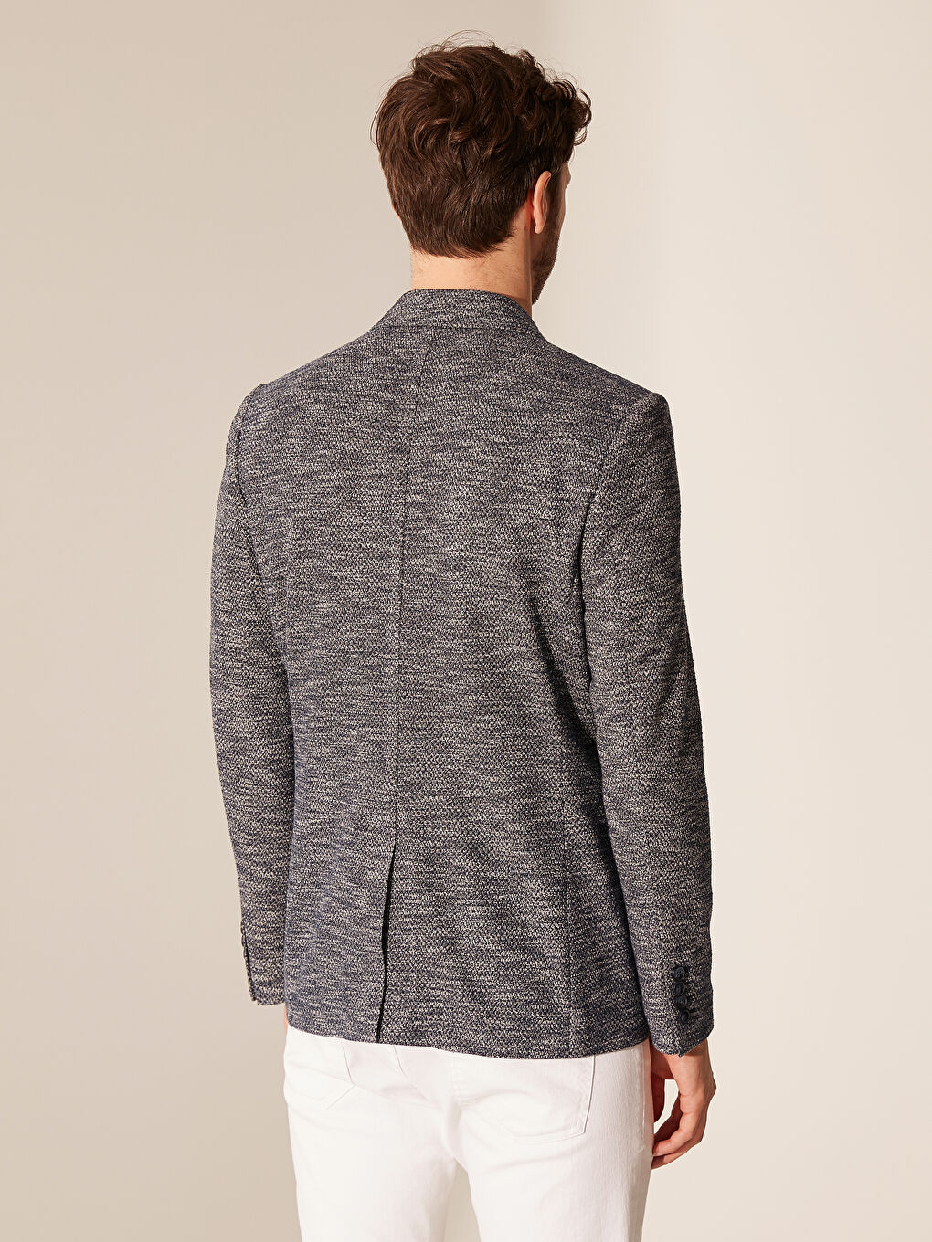 Slim Fit Knitted Men's Blazer Jacket-3