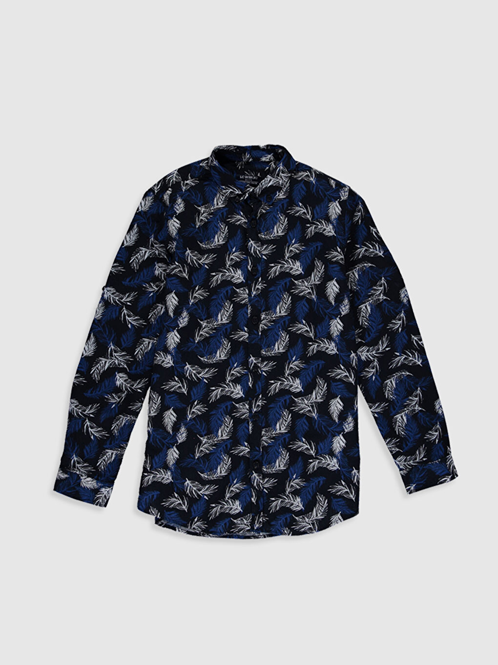 Lacivert Erkek Çocuk Desenli Gömlek  Aile Kombini