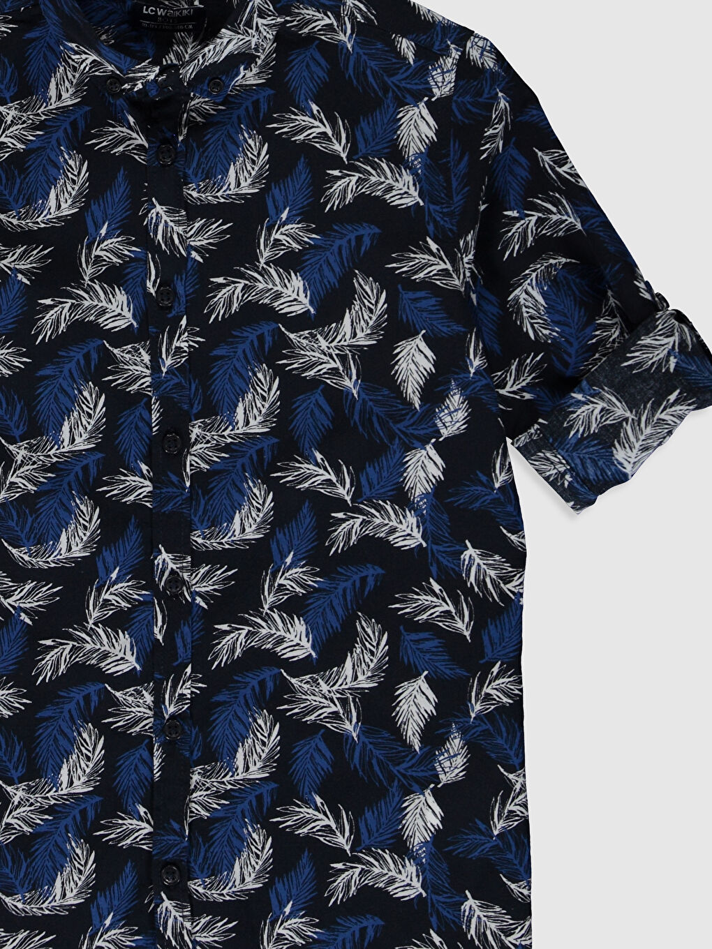 Lacivert Erkek Çocuk Desenli Gömlek  Aile Kombini-2