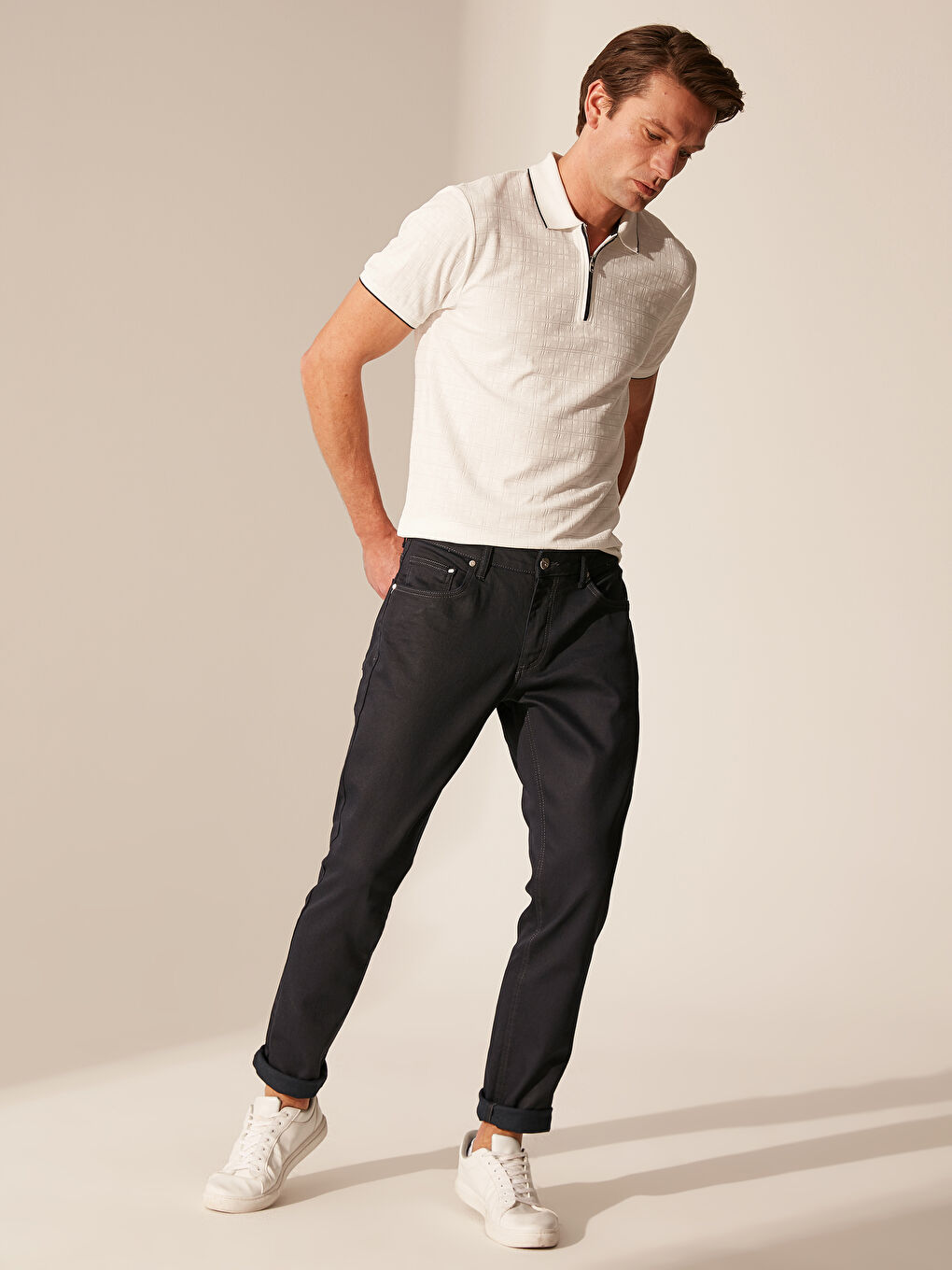 Siyah 750 Slim Fit Erkek Jean Pantolon-1