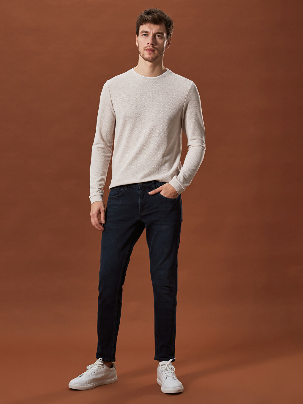 İndigo Erkek Jean Pantolon-1