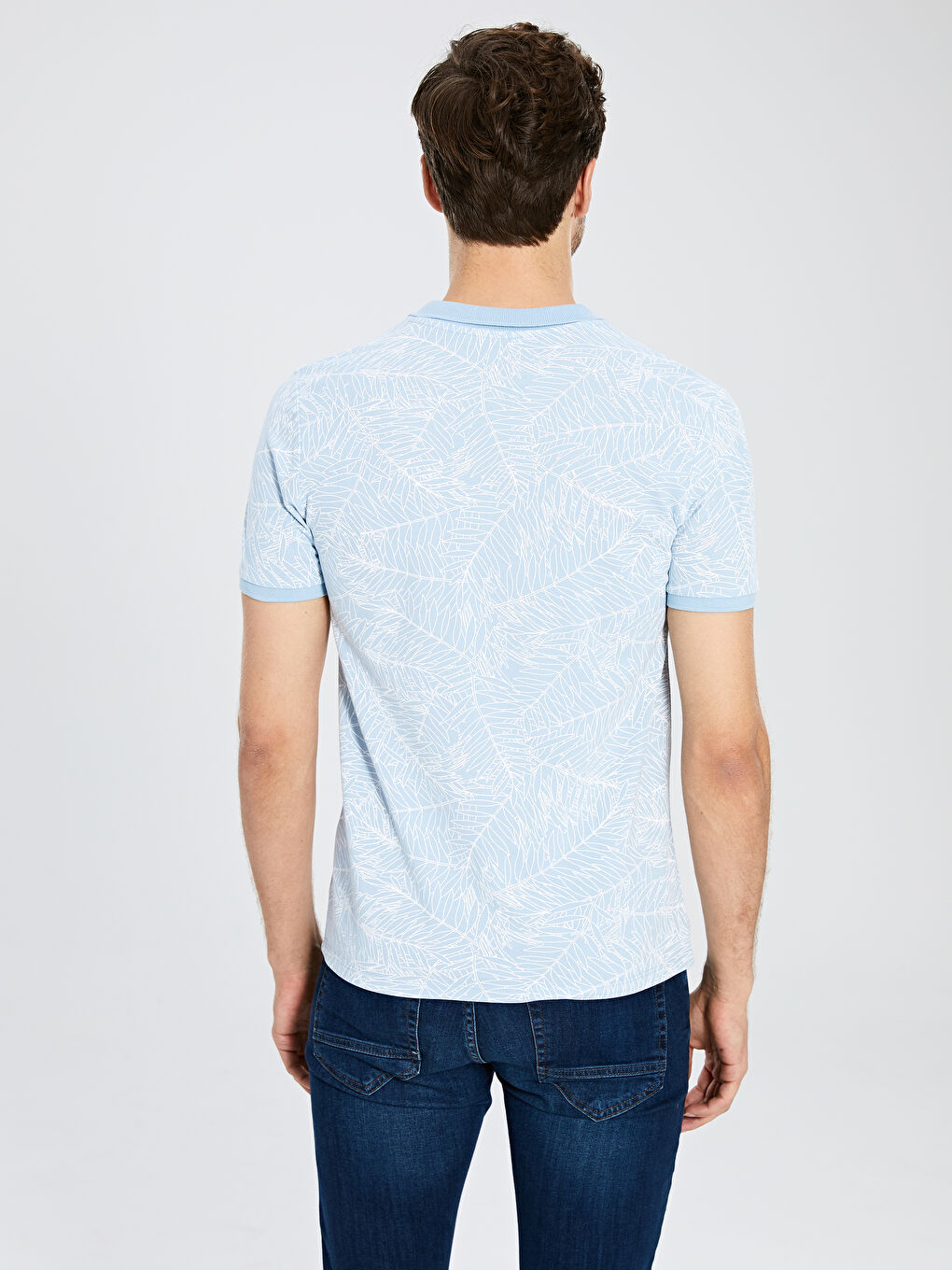 Mavi Pike Erkek Tişört-3