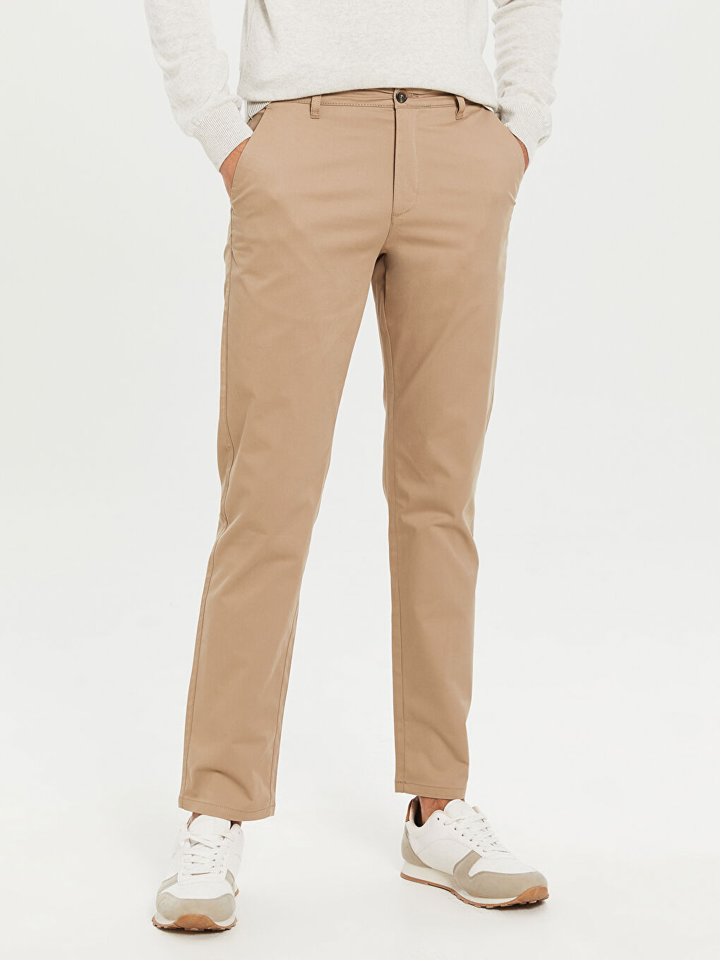 Normal Fit Gabardine Chino Trousers-7