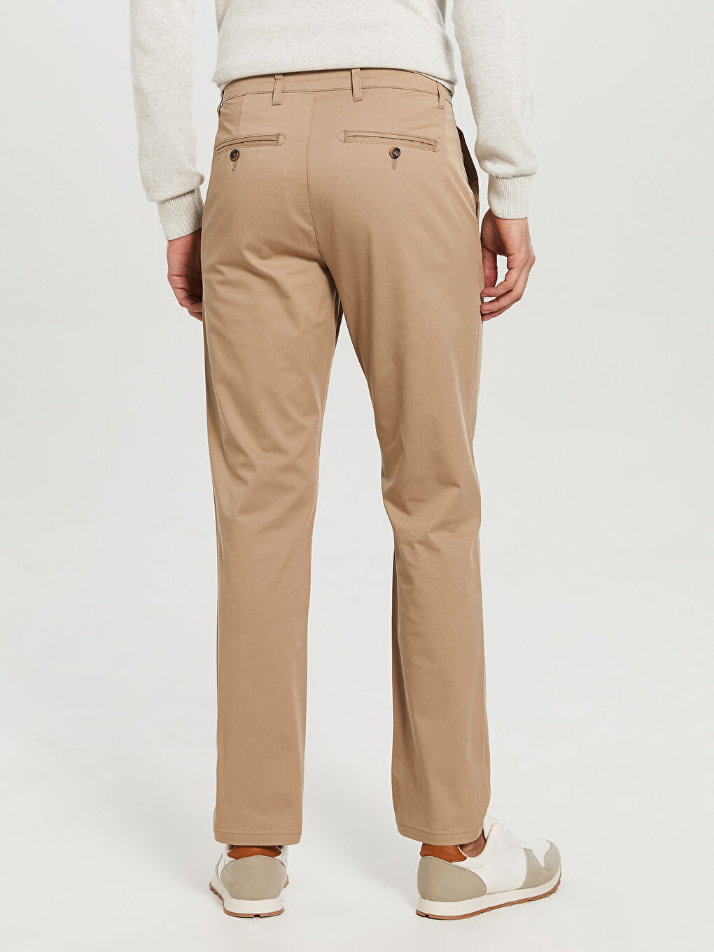 Normal Fit Gabardine Chino Trousers-8