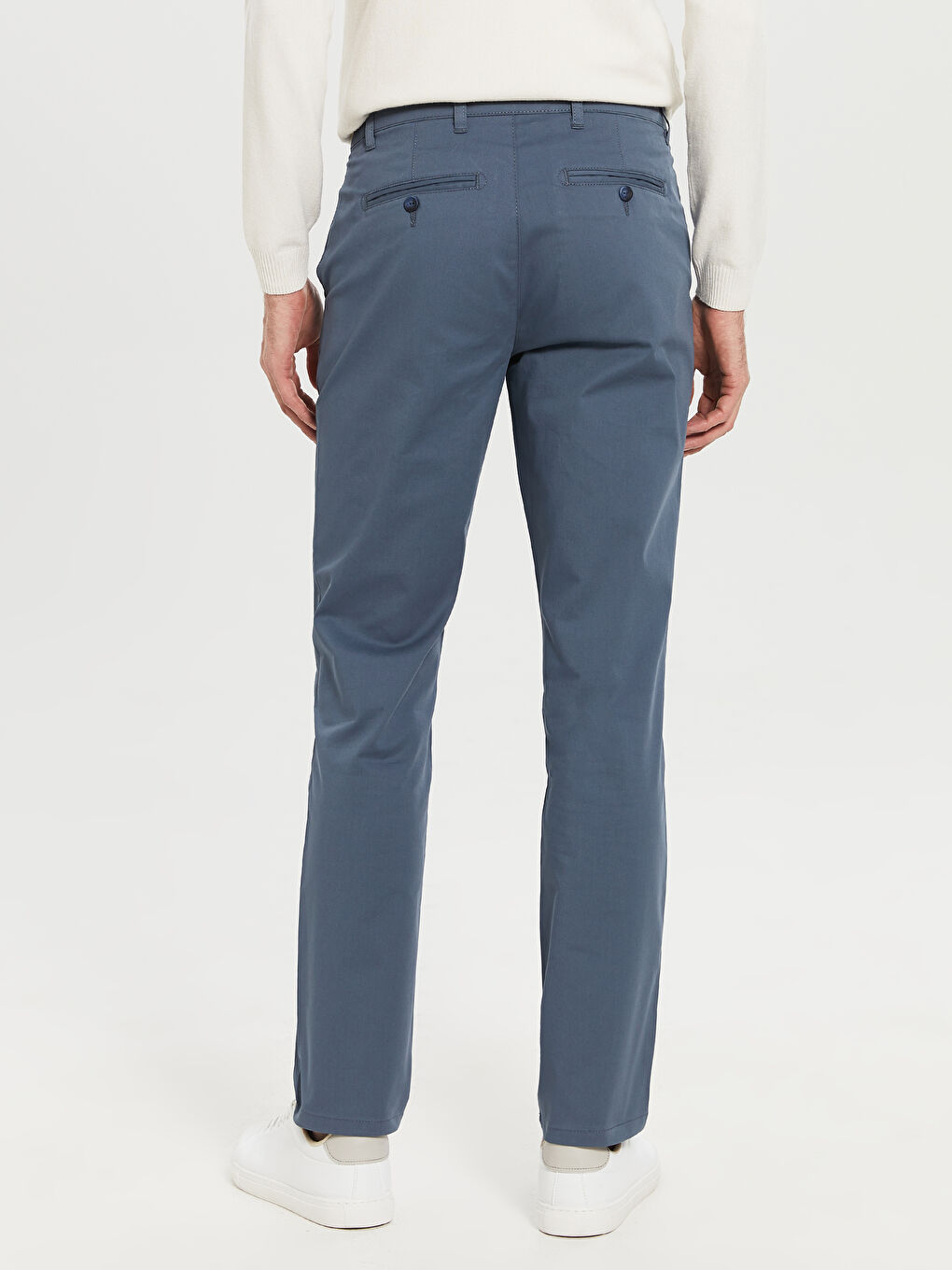 Mavi Normal Kalıp Gabardin Chino Pantolon-4