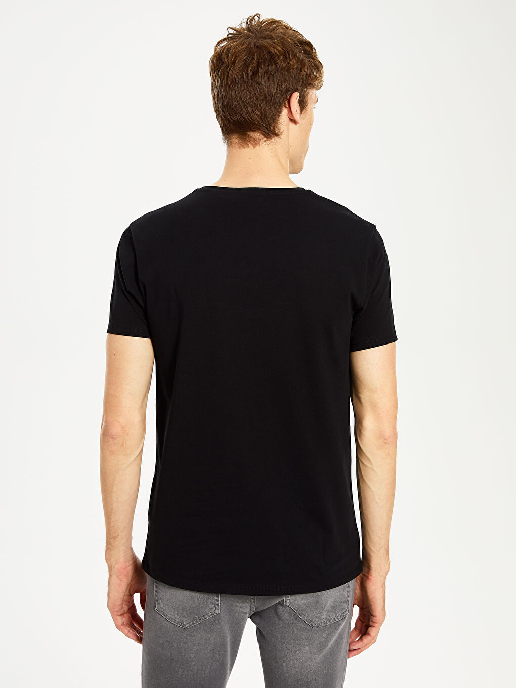 Siyah Penye Erkek Tişört-2