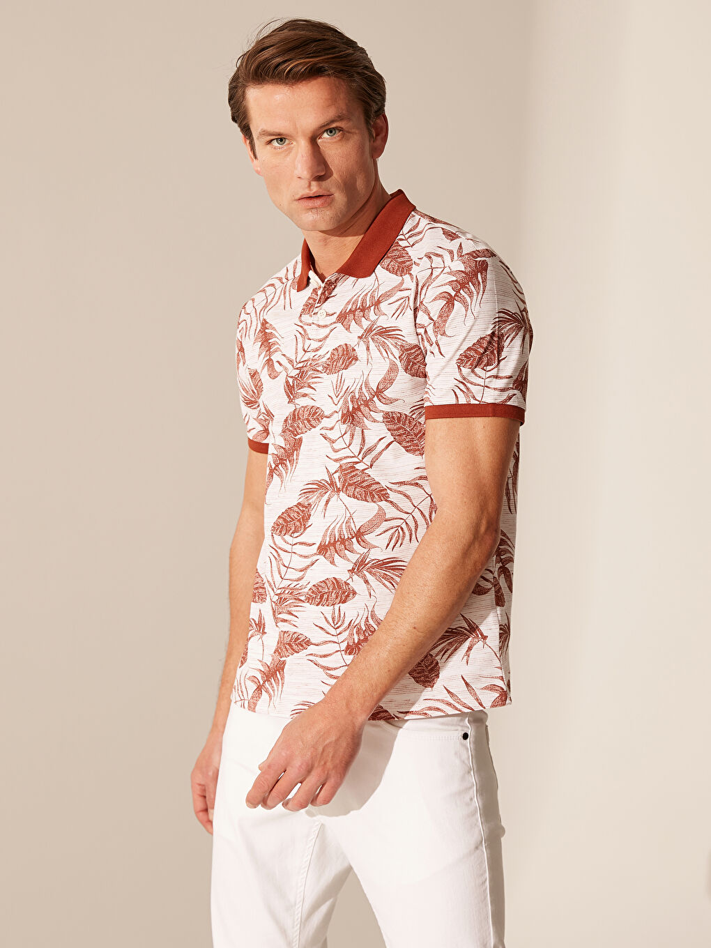 Kahverengi Pike Erkek Tişört-1