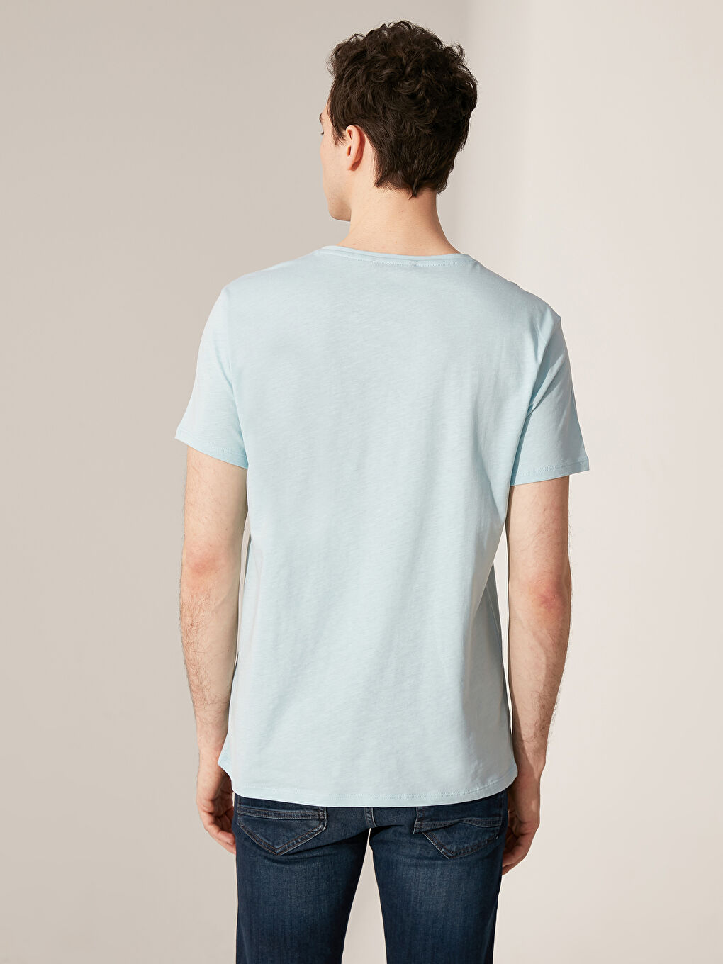 Футболка из чесаного хлопка для мужчин-2