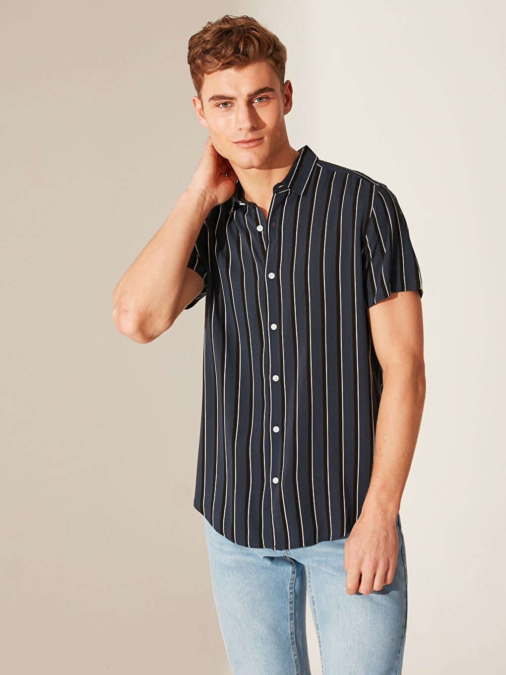 Мужская рубашка из поплина-1