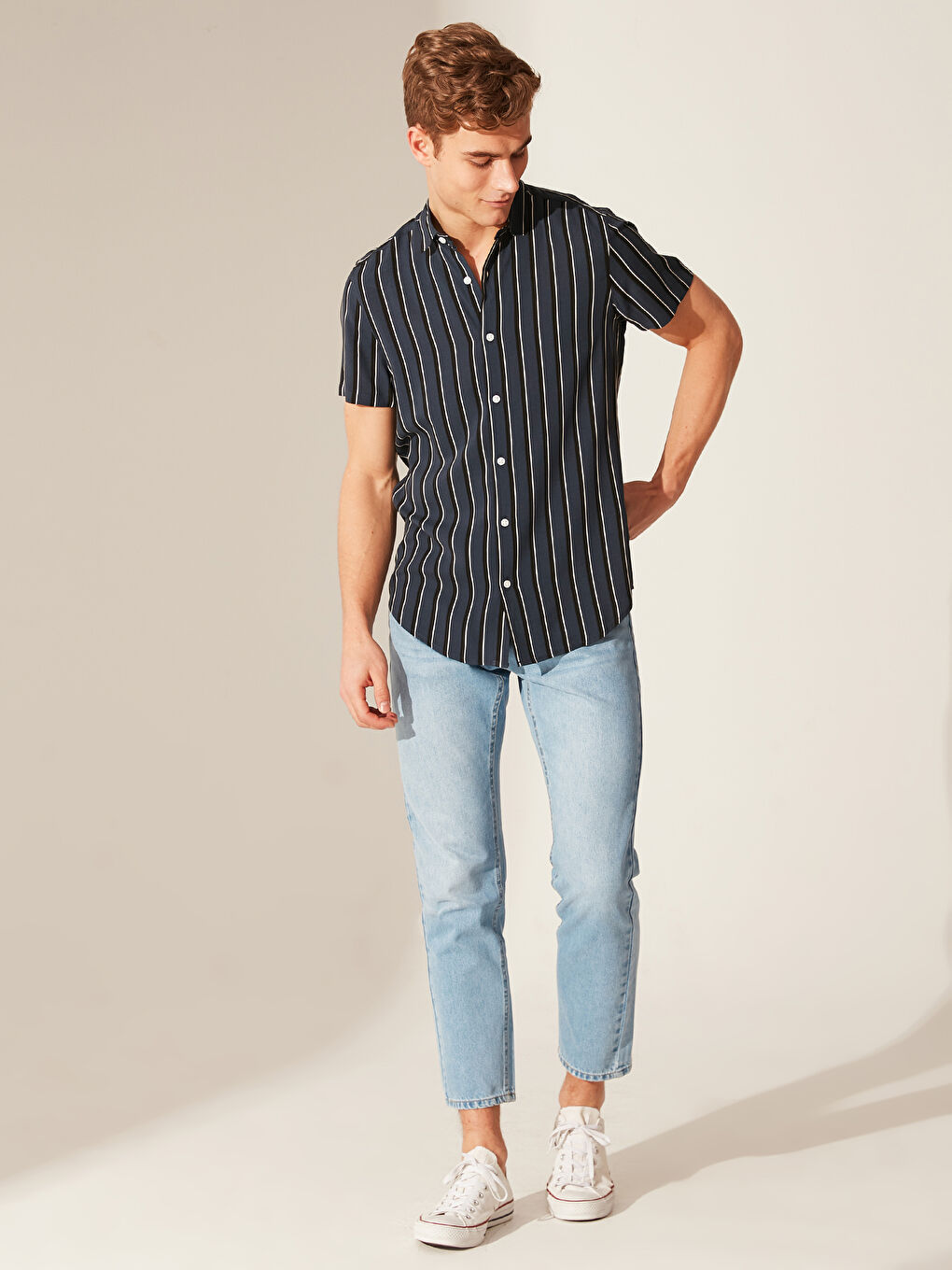 Мужская рубашка из поплина-4