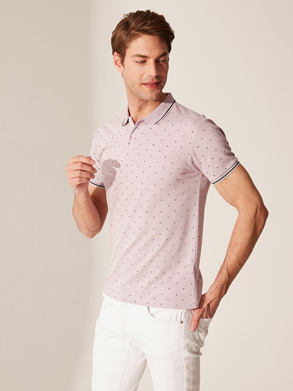 Polo majica  kratkih rukava sa rol-kragnom-1