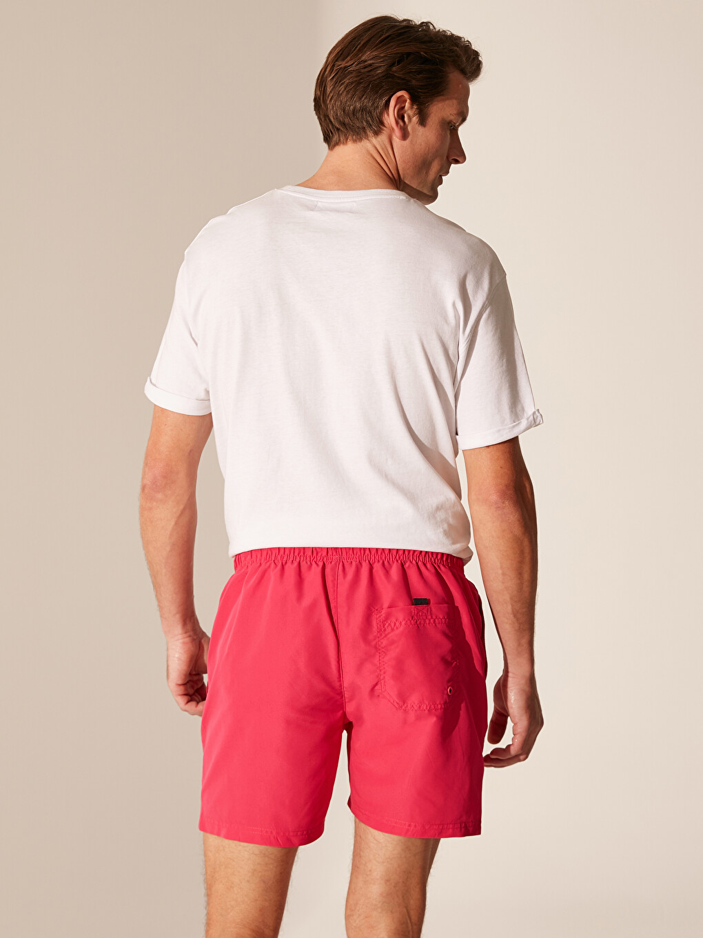 Above Knee Length Basic Sea Shorts-2