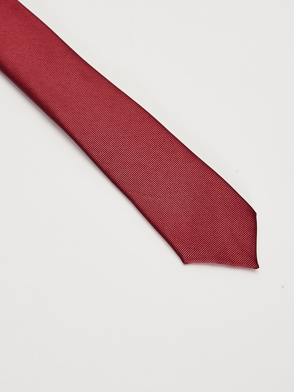 Kırmızı Vual İnce Erkek Kravat-1
