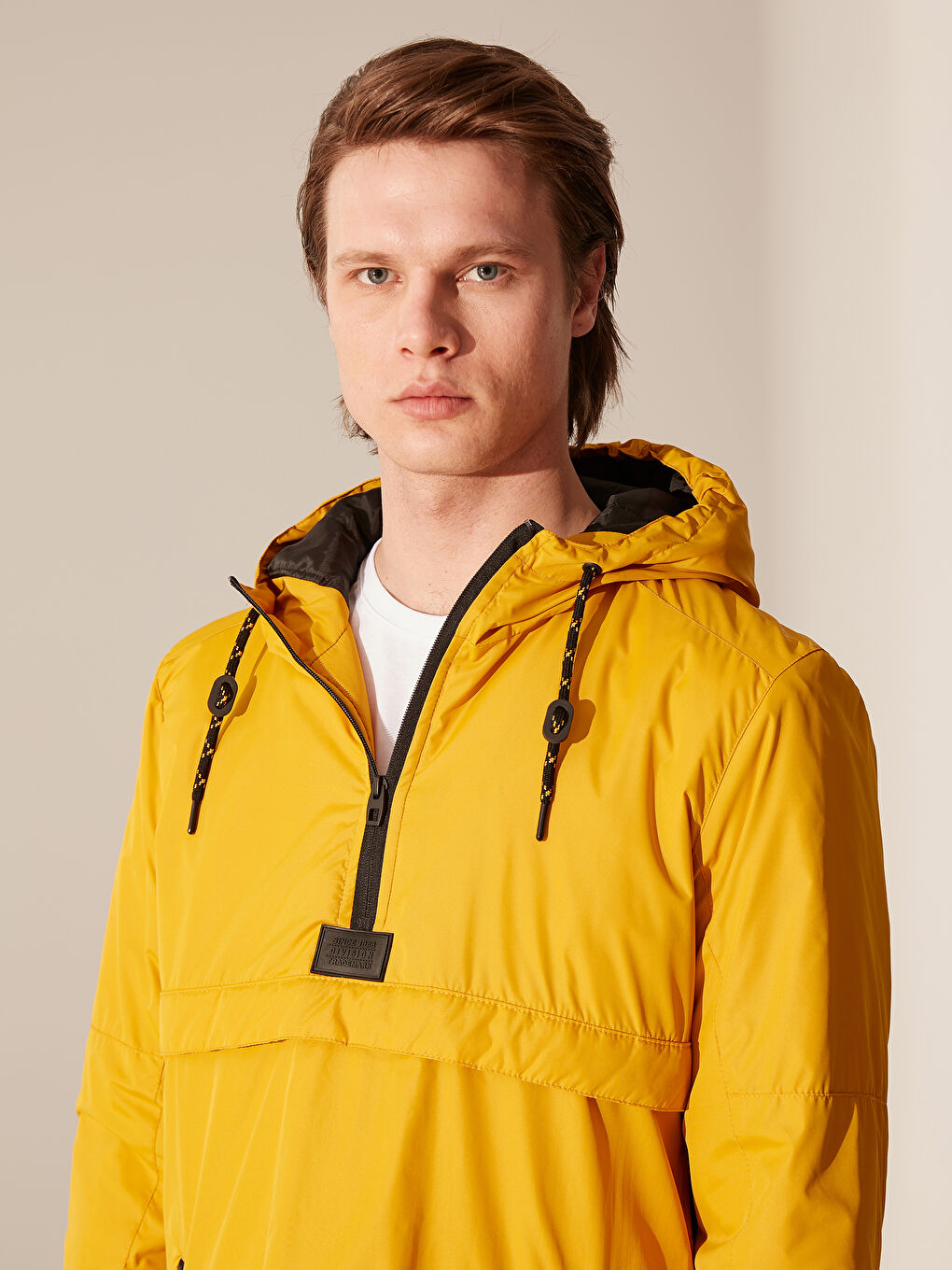 Slim Fit Hooded Thin Men's Kangaroo Coat-1