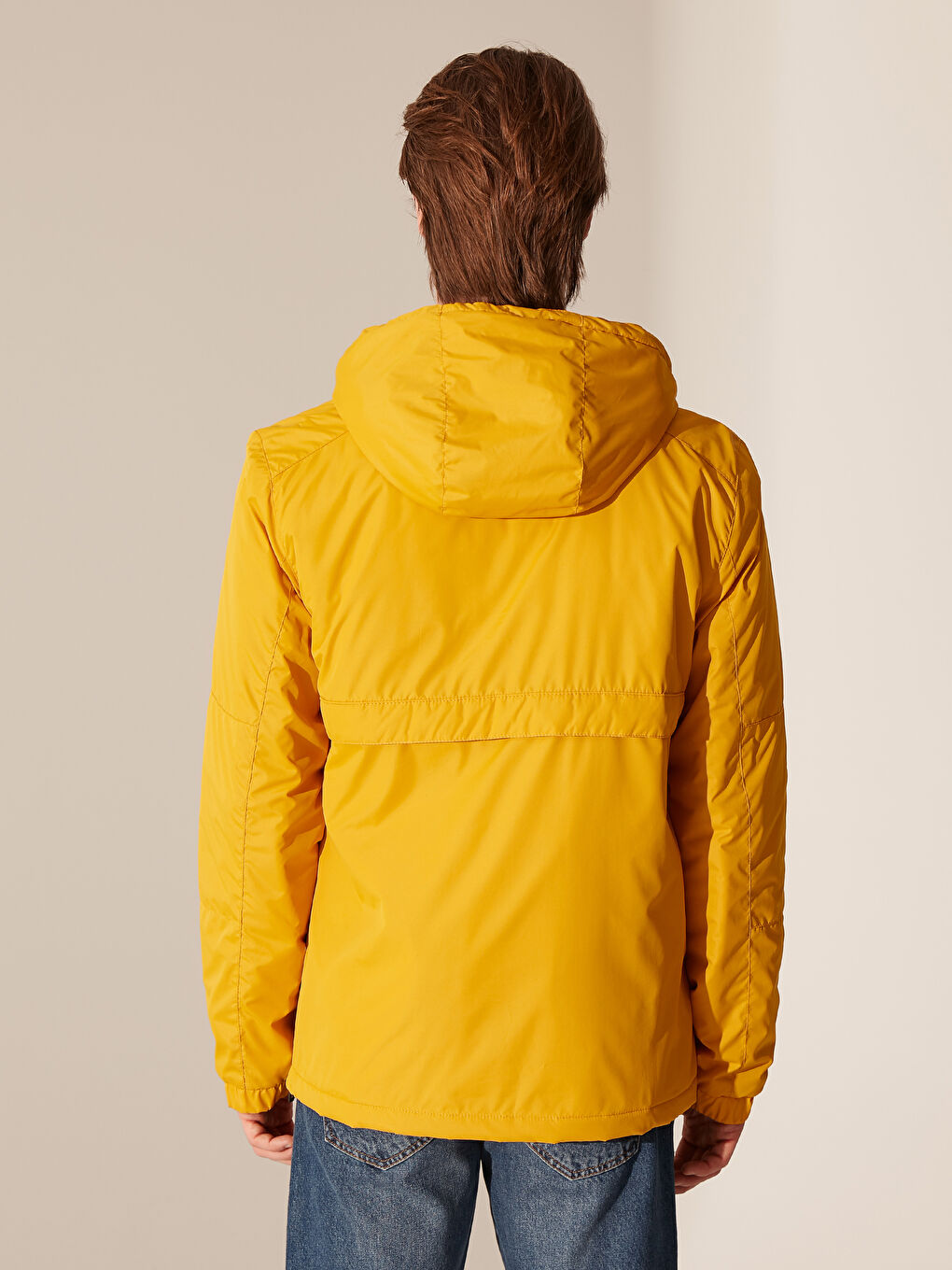 Slim Fit Hooded Thin Men's Kangaroo Coat-2