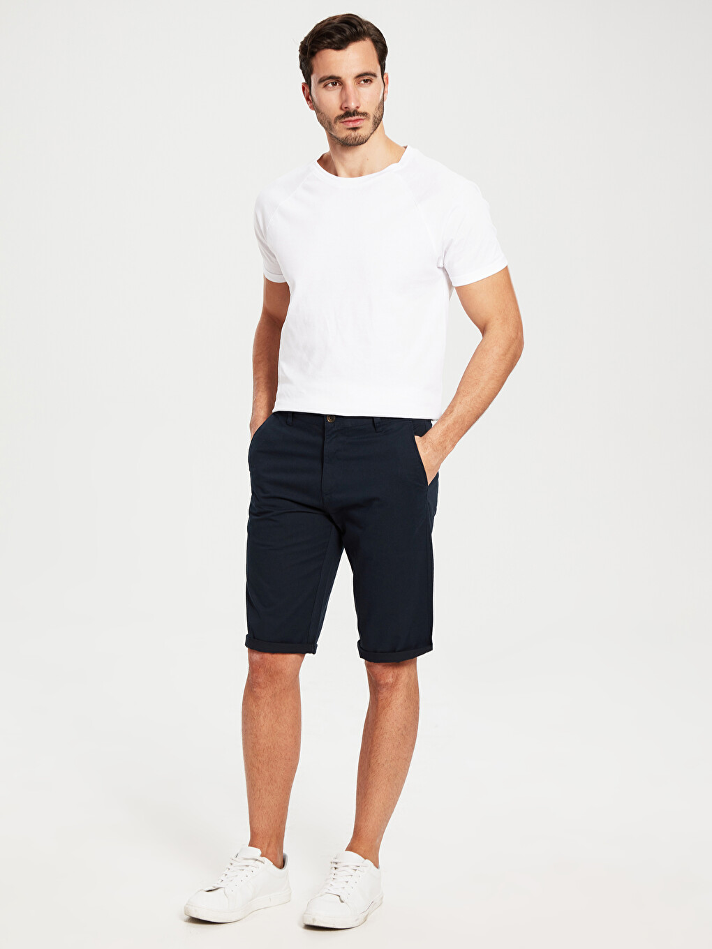 Regular Fit Basic Bermuda Shorts