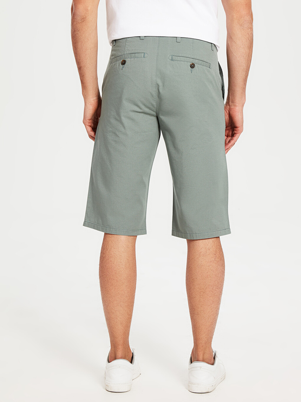 Regular Fit Basic Bermuda Shorts-3