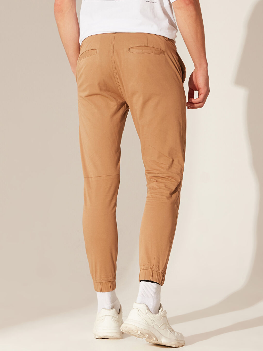 Мужчины Бежевый Брюки карго-3