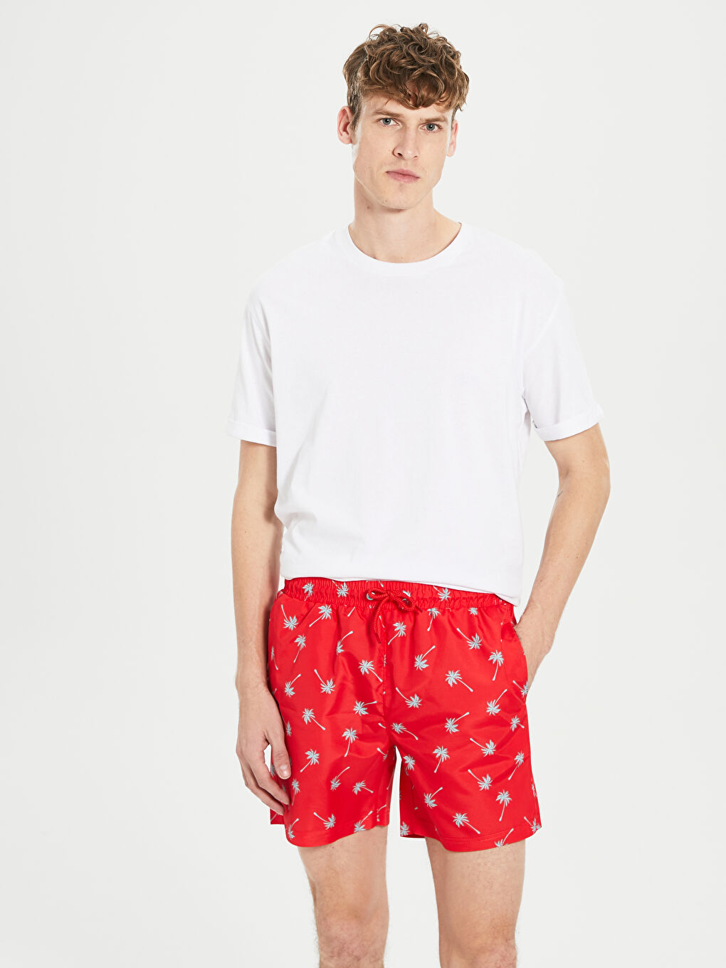 Bedruckte kurze Badehose-1