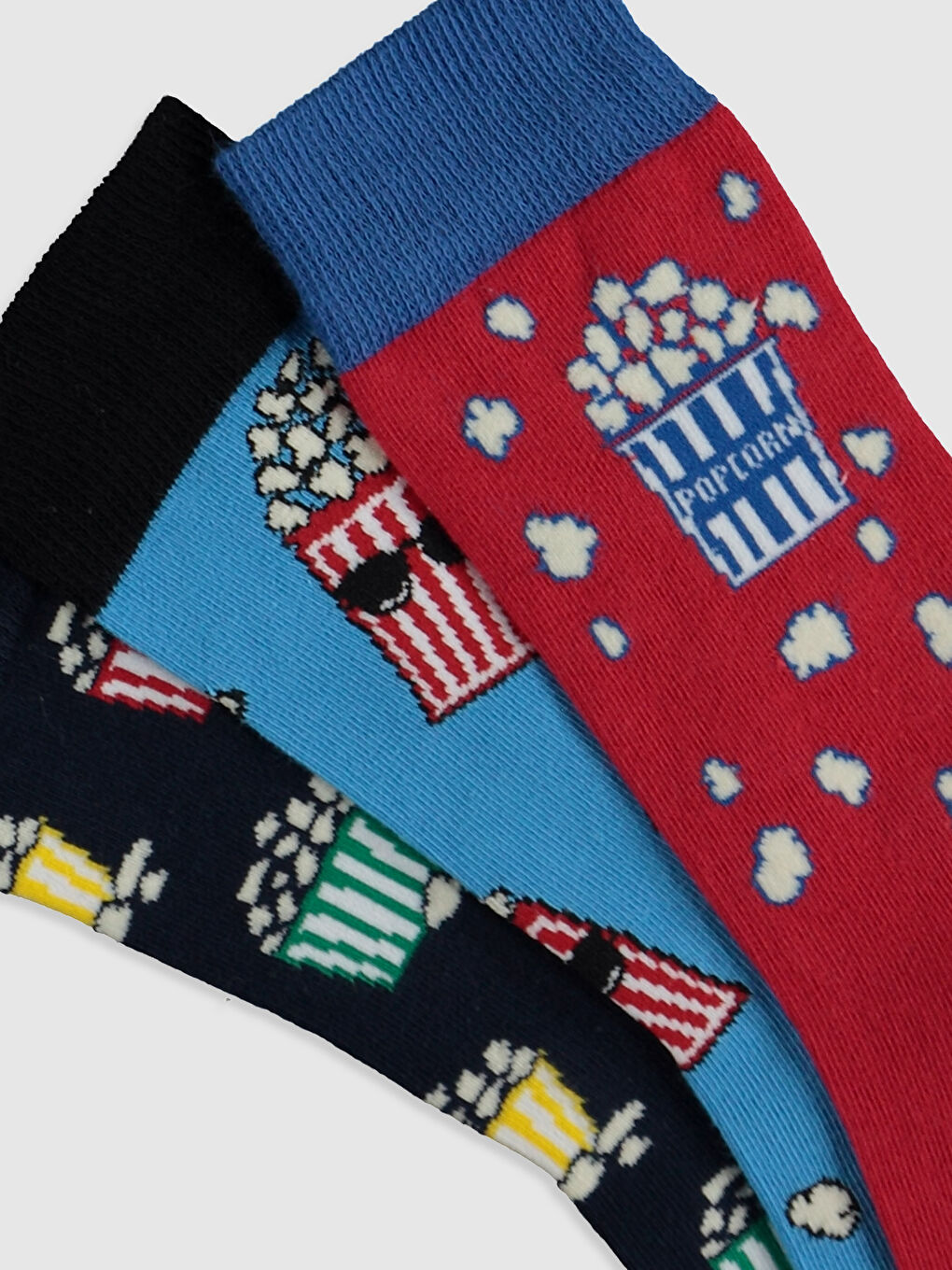 Karışık Baskılı Erkek Soket Çorap 3'lü-2