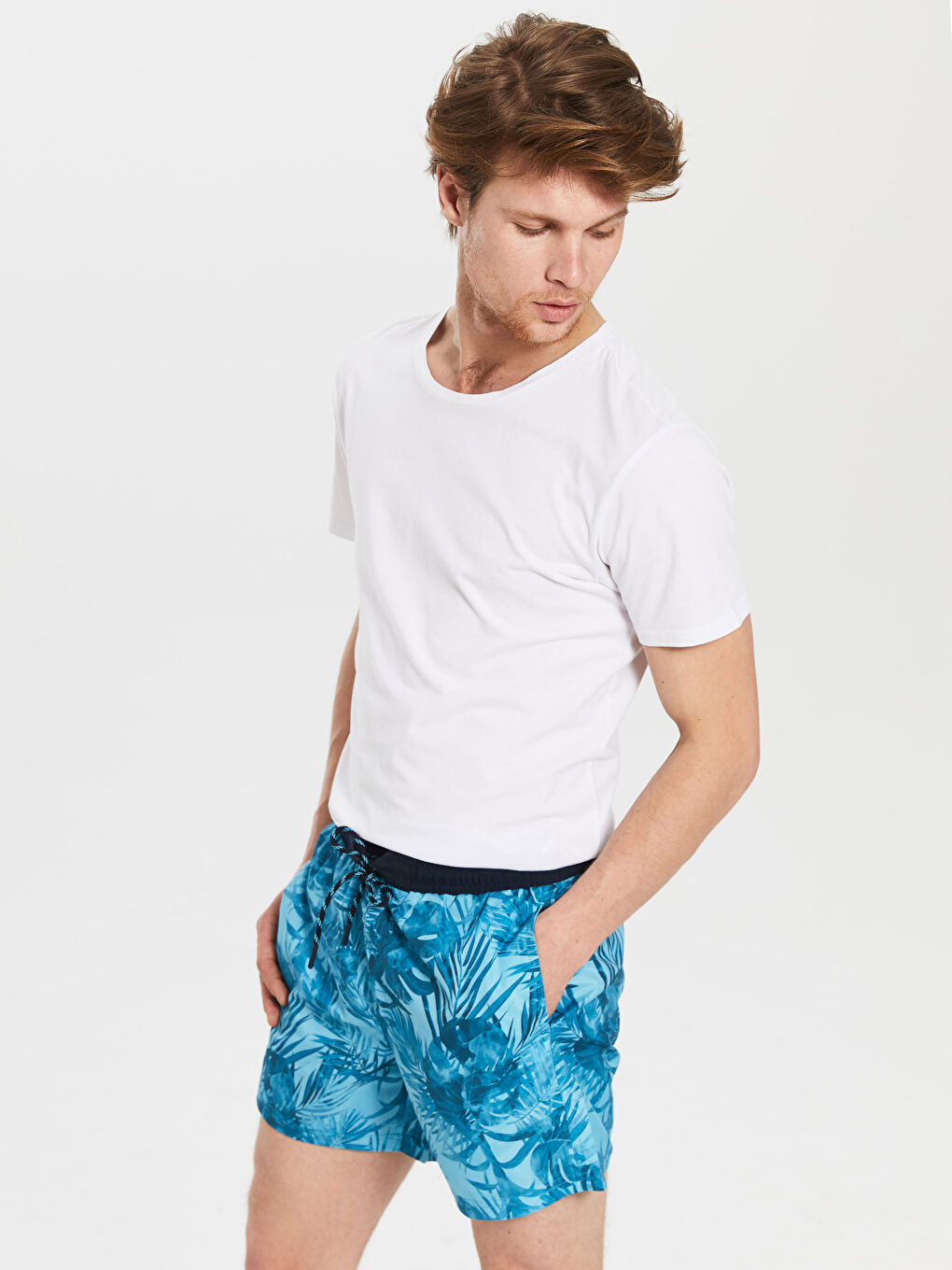 LCW SWIMWEAR Printed Short Swim Trunk -0SJ384Z8-LTZ