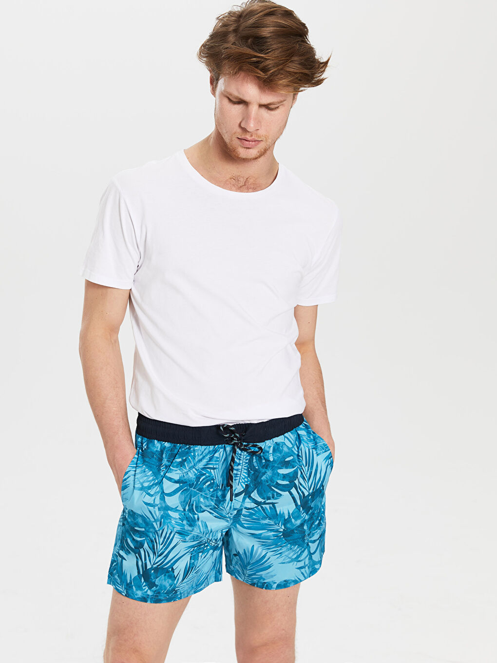 LCW SWIMWEAR Printed Short Swim Trunk -0SJ384Z8-LTZ