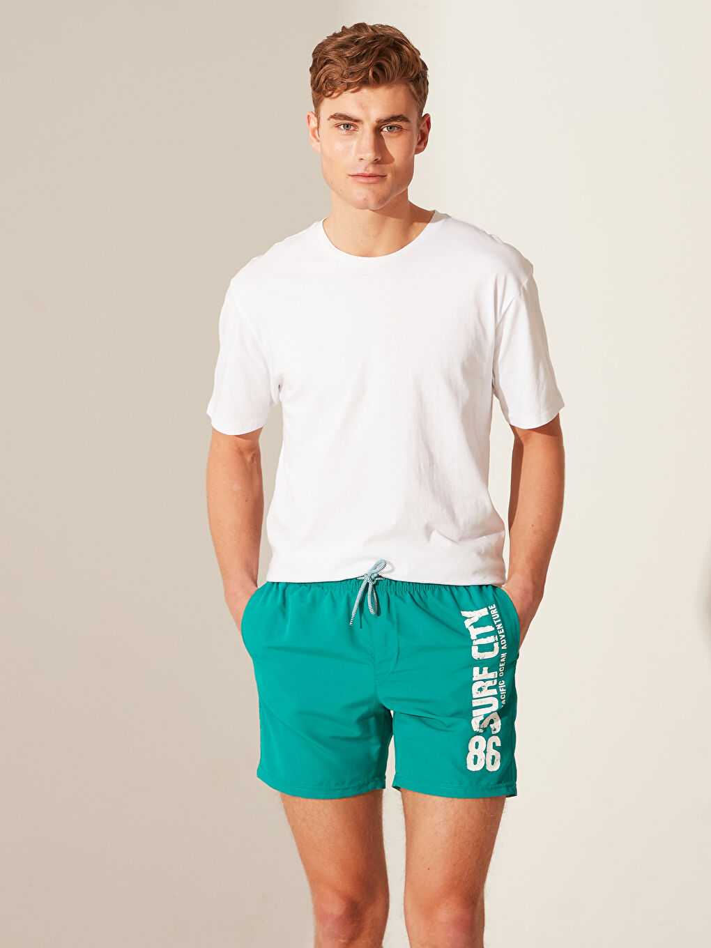 Принтті қысқа жүзуге арналған шорты-2