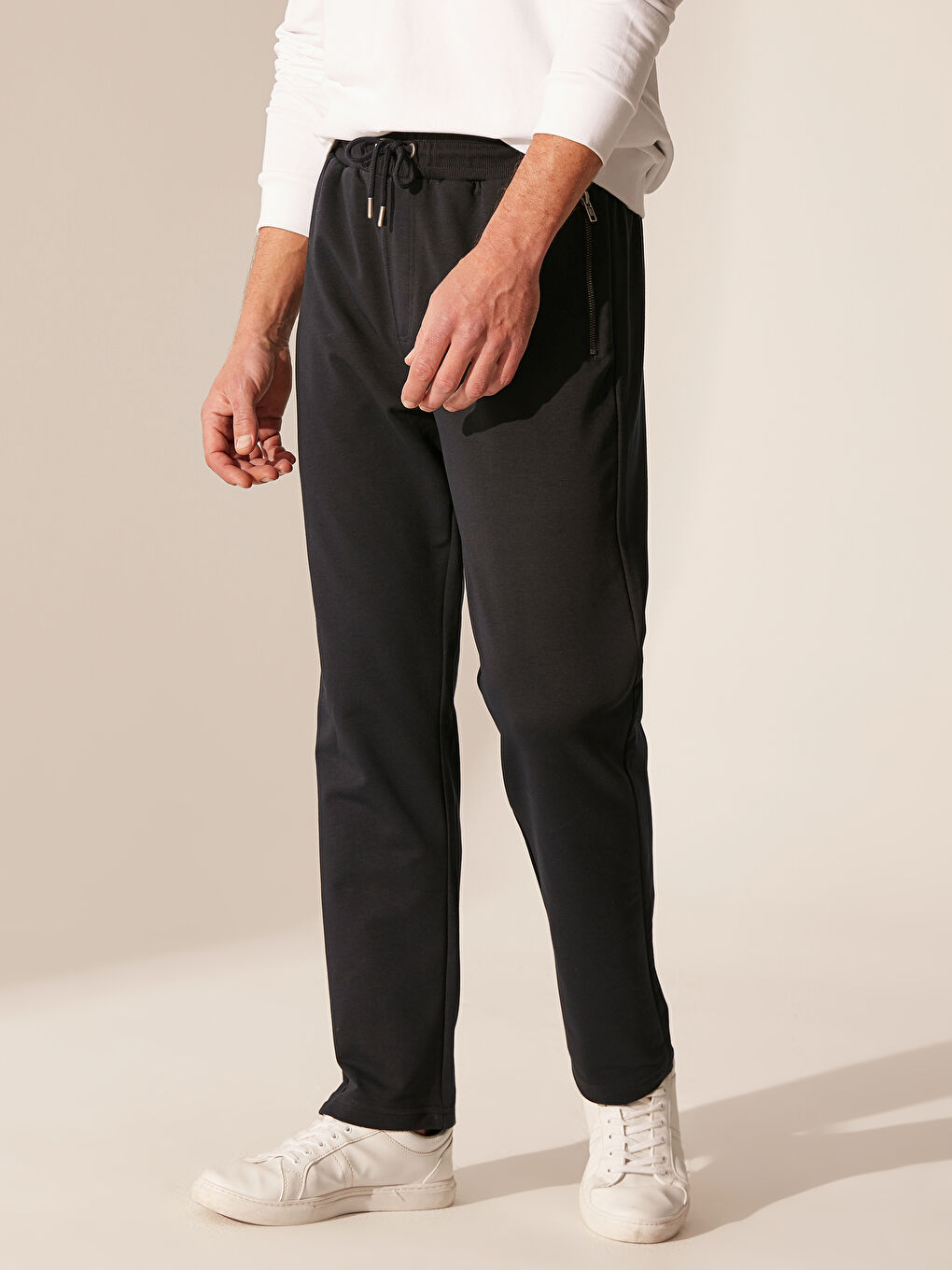 Lacivert Rahat Kalıp Erkek Eşofman Altı-2