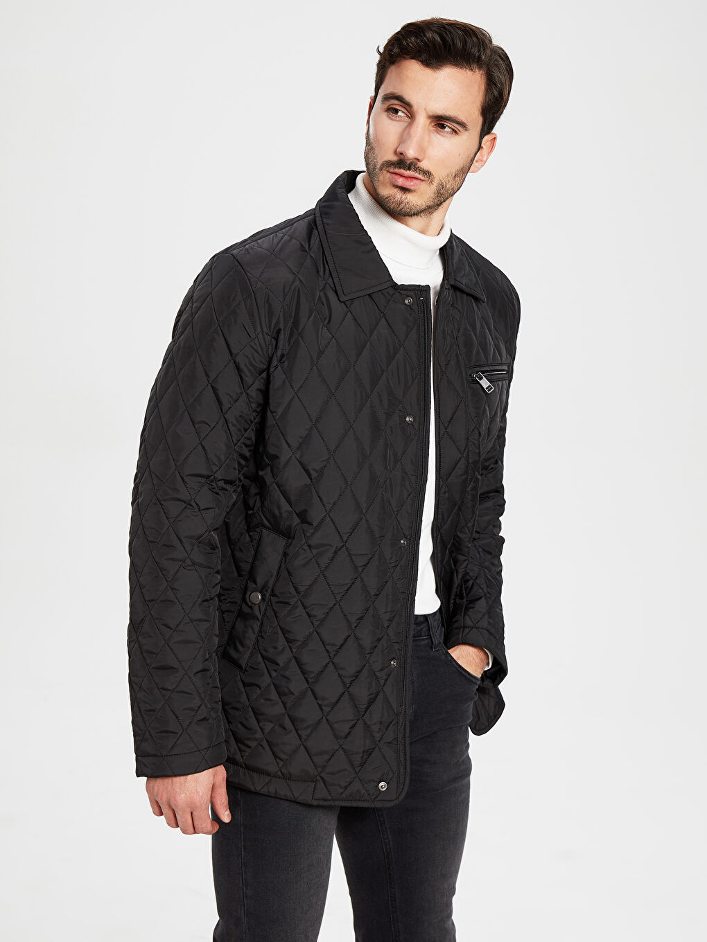 Siyah Erkek Şişme Mont-1