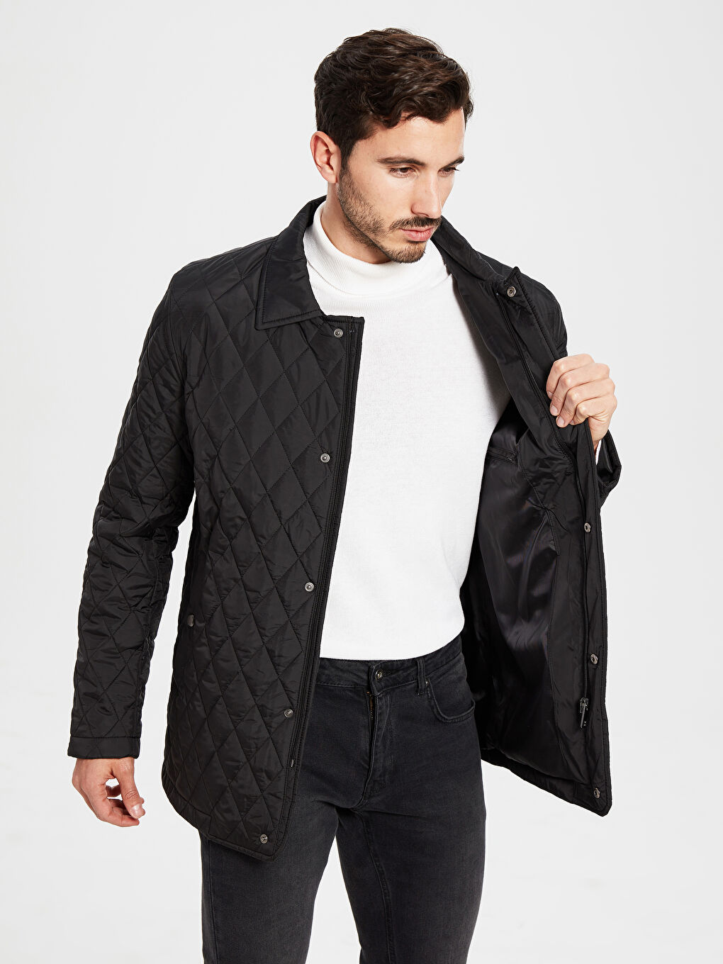 Siyah Erkek Şişme Mont-2