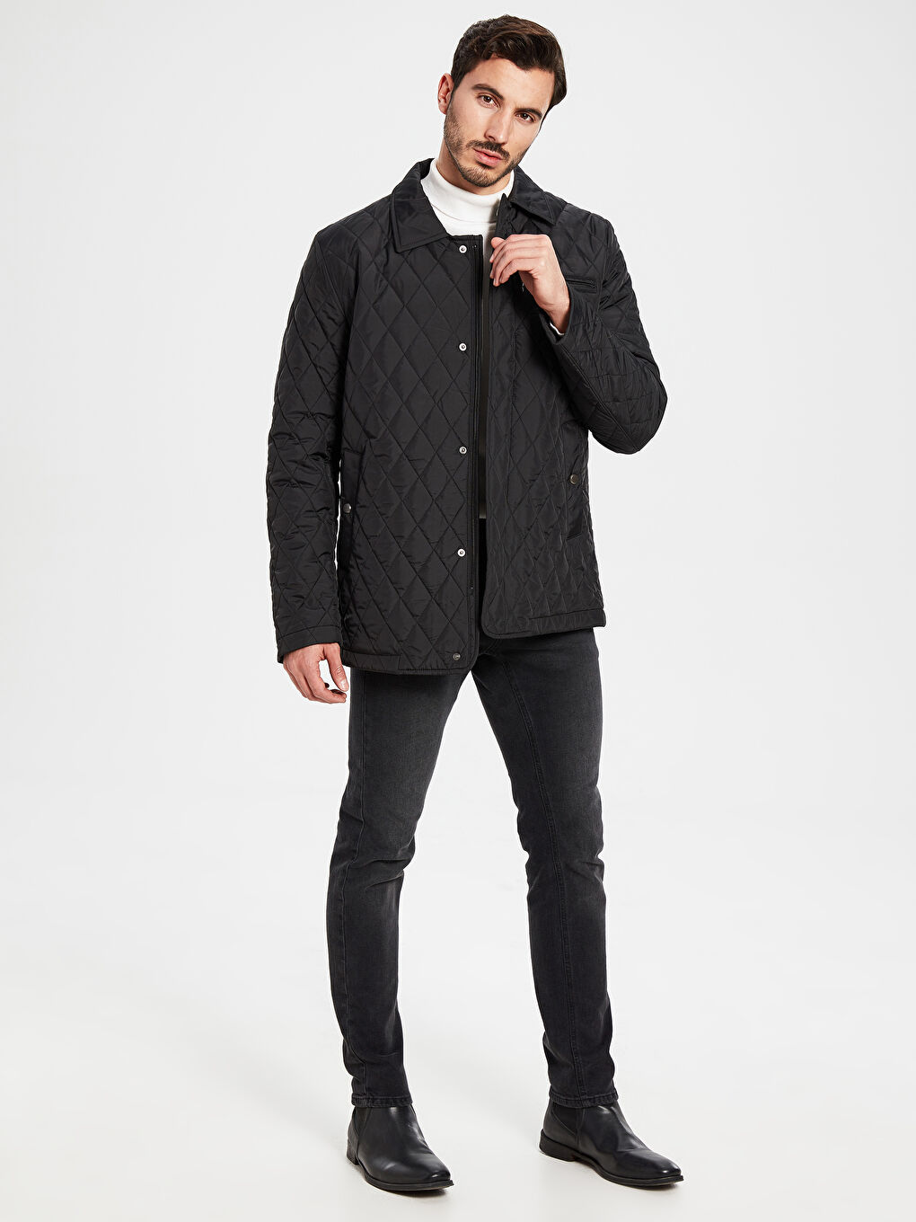 Siyah Erkek Şişme Mont-6