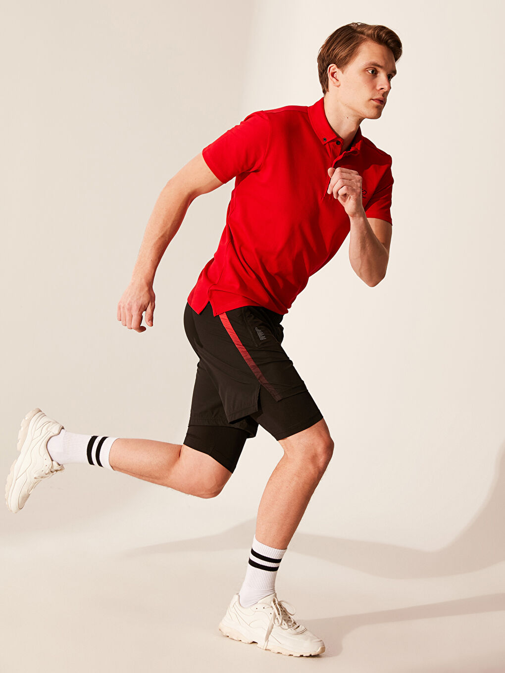 Siyah Standart Kalıp Aktif Spor Şort Tayt-1