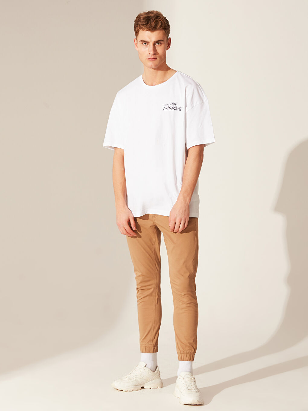 Crew Neck Short Sleeve The Simpsons Printed Combed Cotton Men's T-Shirt-4