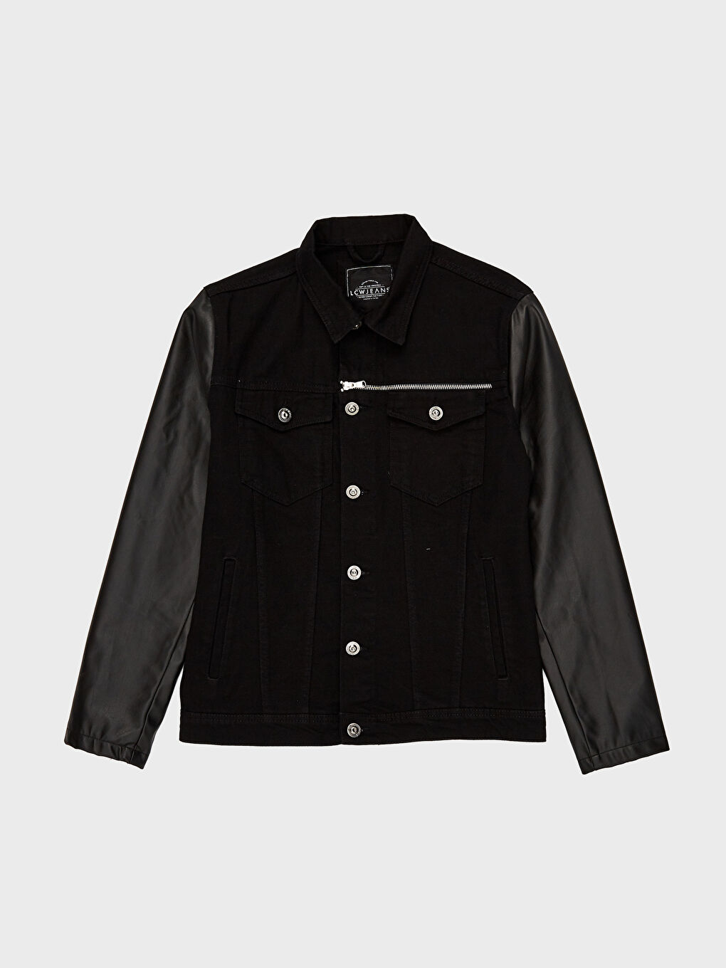 Siyah Erkek Jean Ceket-1