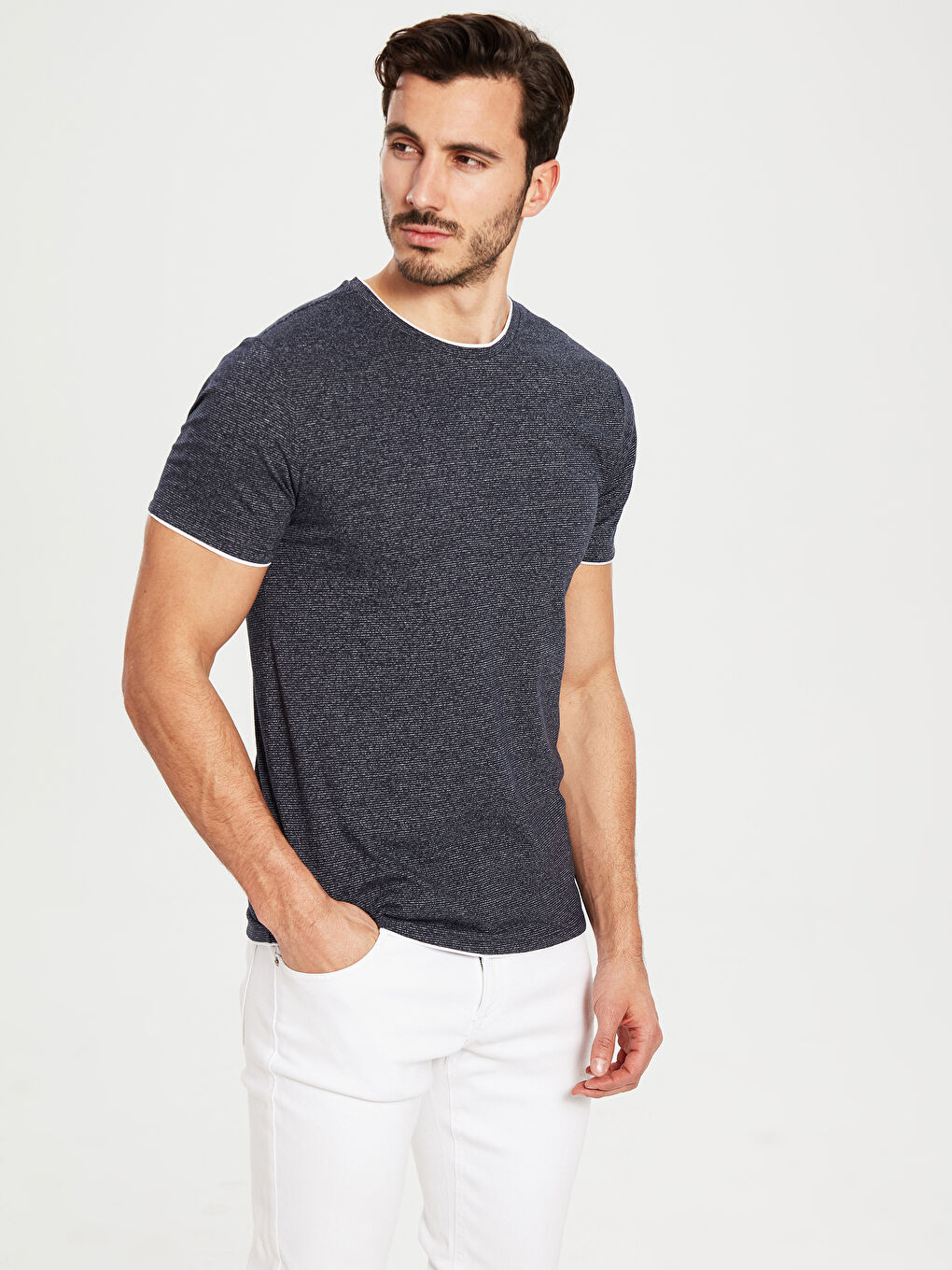 Lacivert Lacıvert Tişört-1