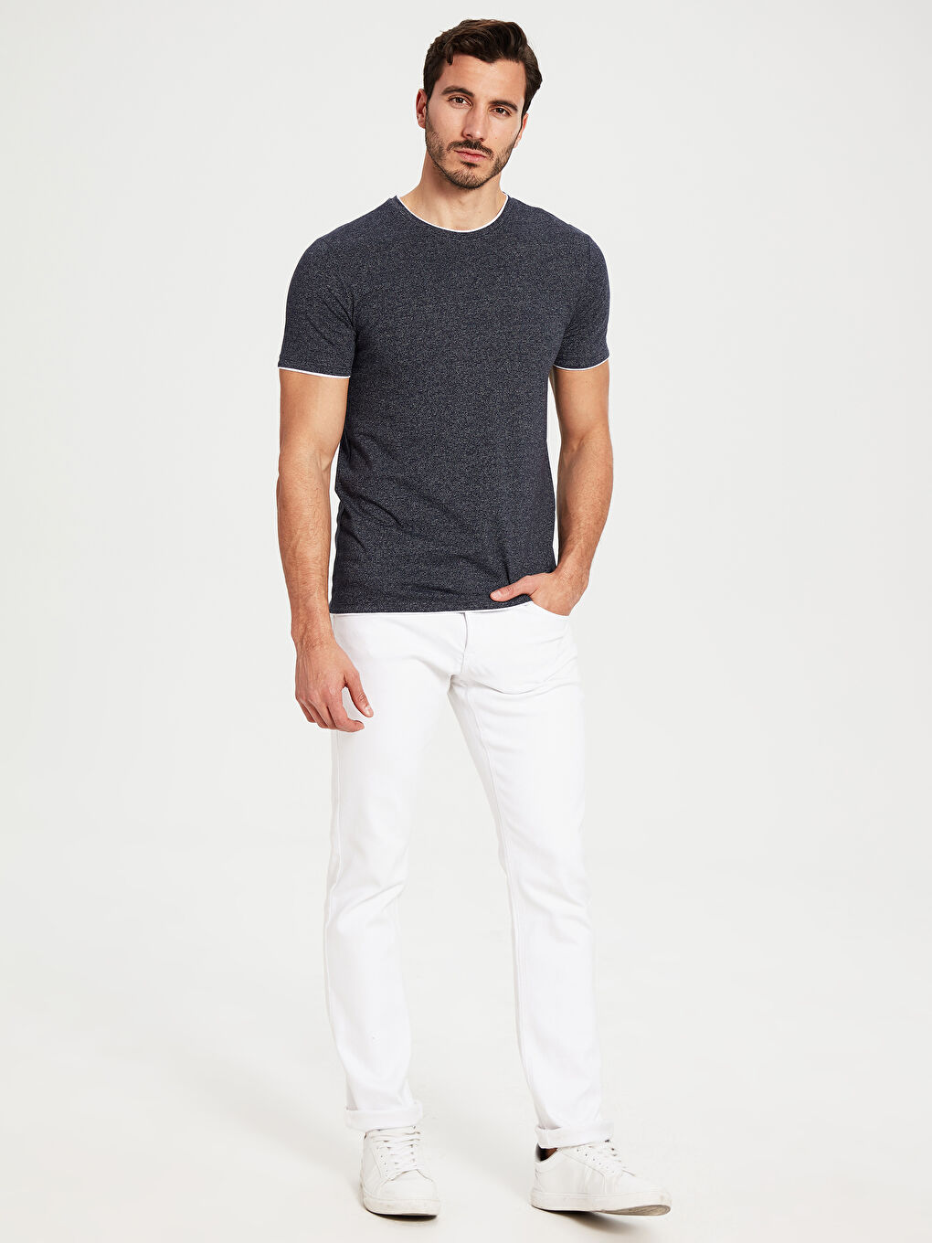 Lacivert Lacıvert Tişört-3