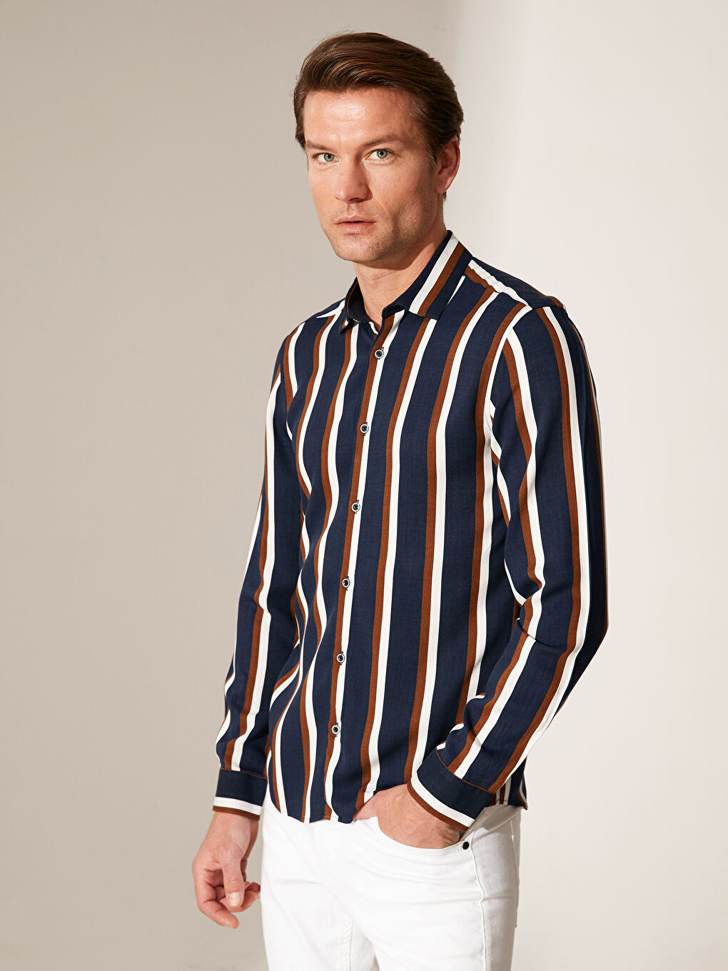 Kahverengi Erkek Gömlek-2