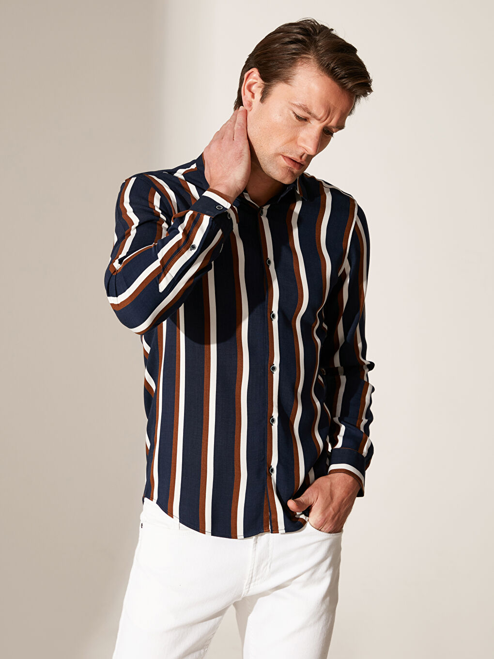 Kahverengi Erkek Gömlek-3