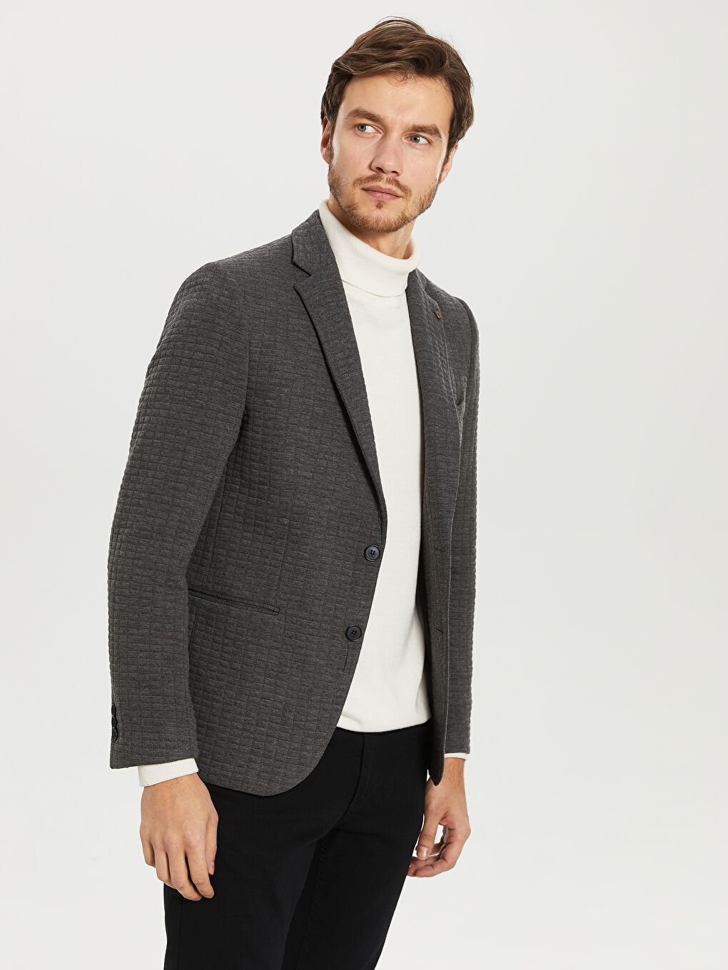 Antrasit Erkek Blazer Ceket-1