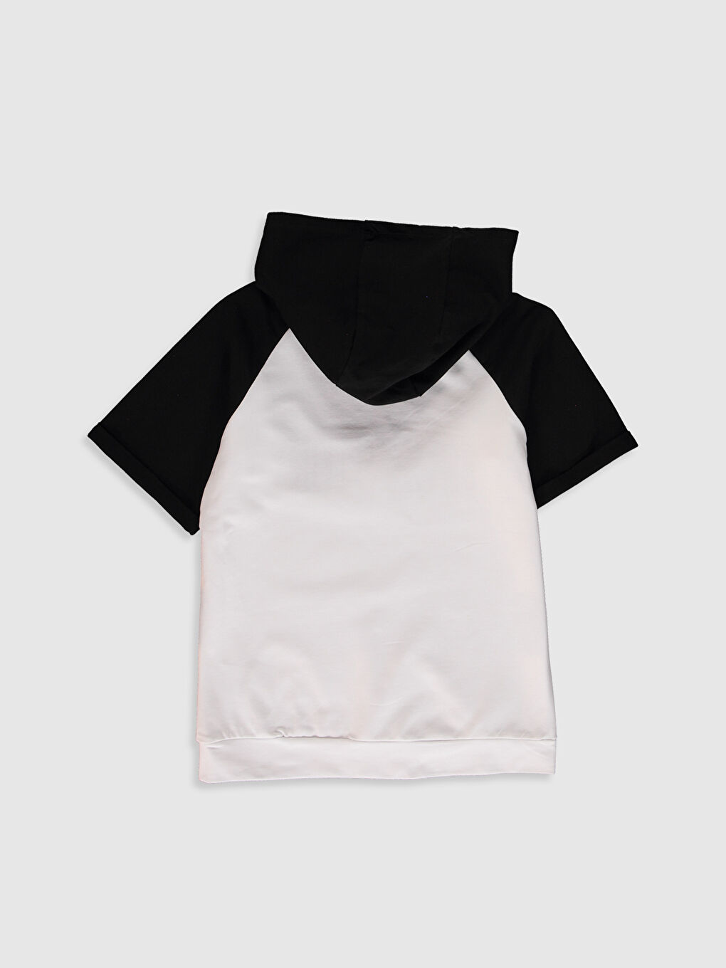 Siyah Erkek Çocuk Yazı Baskılı Kapüşonlu Sweatshirt Baba Oğul Kombini-1