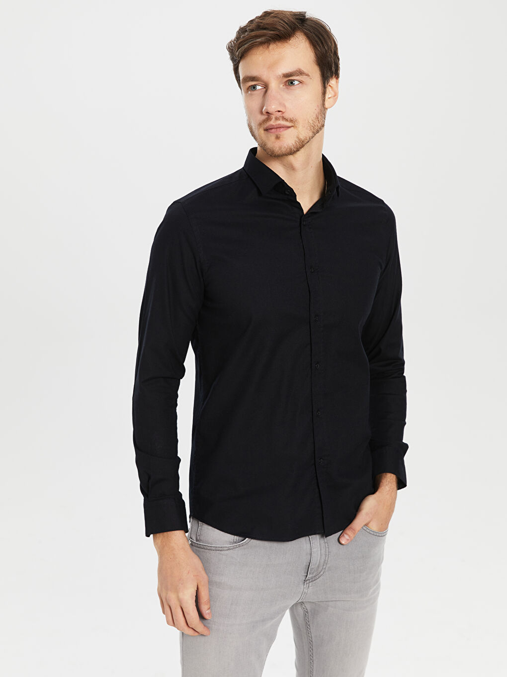 Siyah Erkek Gömlek-2