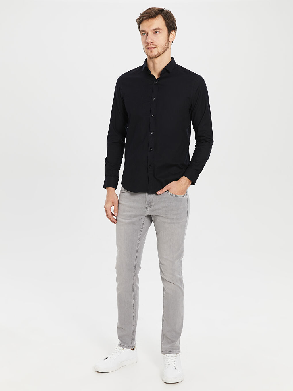 Siyah Erkek Gömlek-4