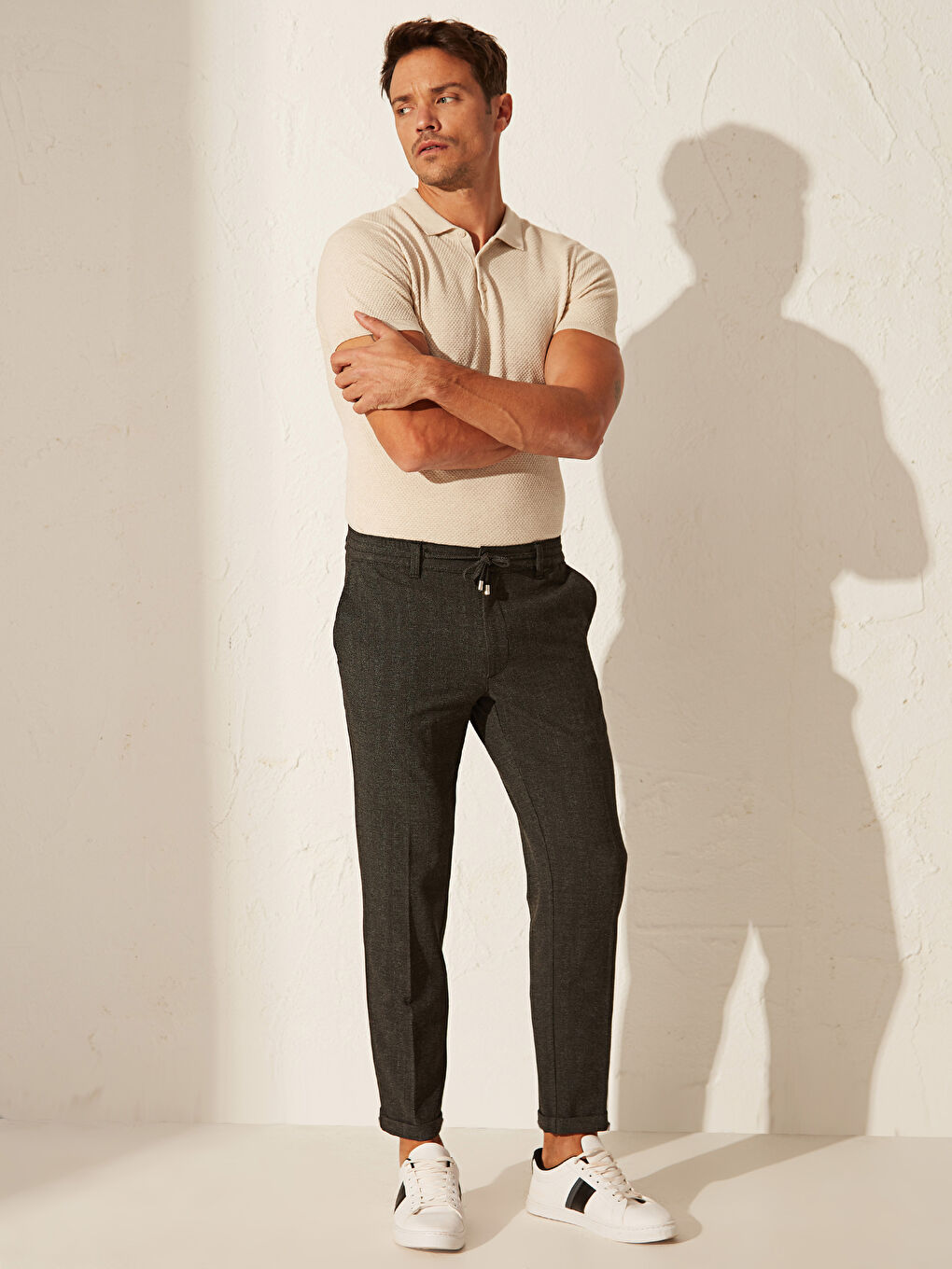 Antrasit Slim Fit Erkek Jogger Pantolon-2